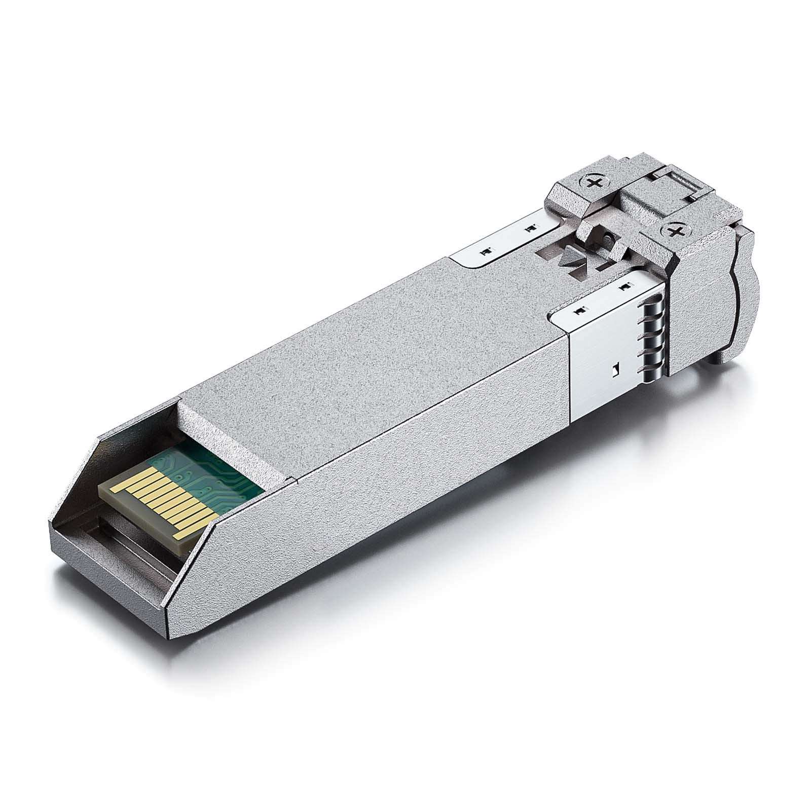 10 Pack of 10GBase-LR Lite SFP+ IR Transceiver, up to 1.4 km, Compatible with Cisco SFP-10G-LRM2 and 10 Pack of 1.5M Fiber Patch Cable 6