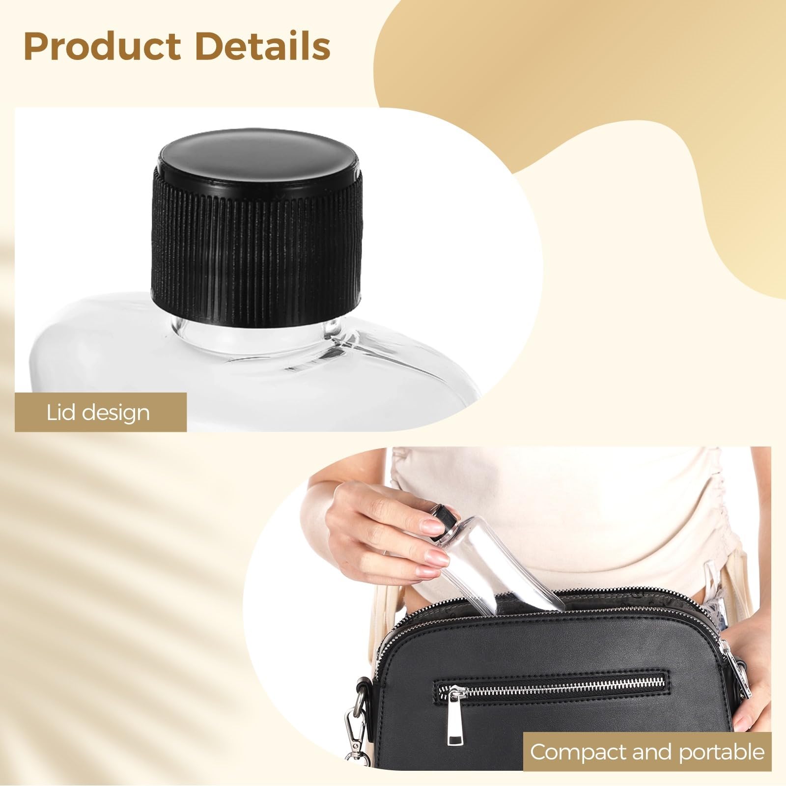 100Ml Clear Plastic Travel Size Containers With Flip Cap, 50 Pcs Leak Proof Squeeze Bottles Refillable Empty Cosmetic Containers Liquid Shampoo For Lotion Portable 4