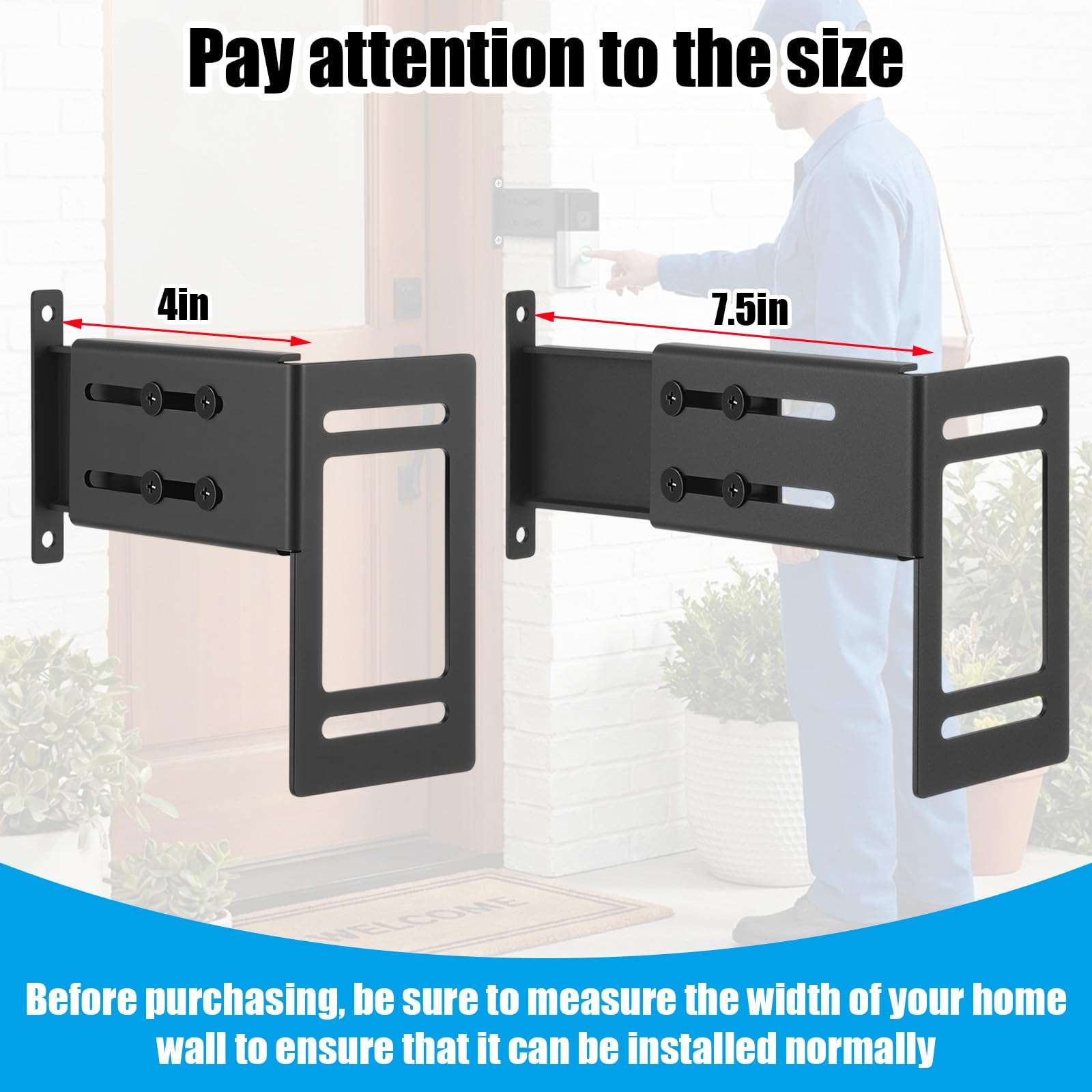 Novabright Doorbell Extender Compatible with Ring (2nd Generation) Brick Mount Extension Extends Doorbell Mount Quality Aluminum Material for Brick Wall Better Visibility and Angle 6