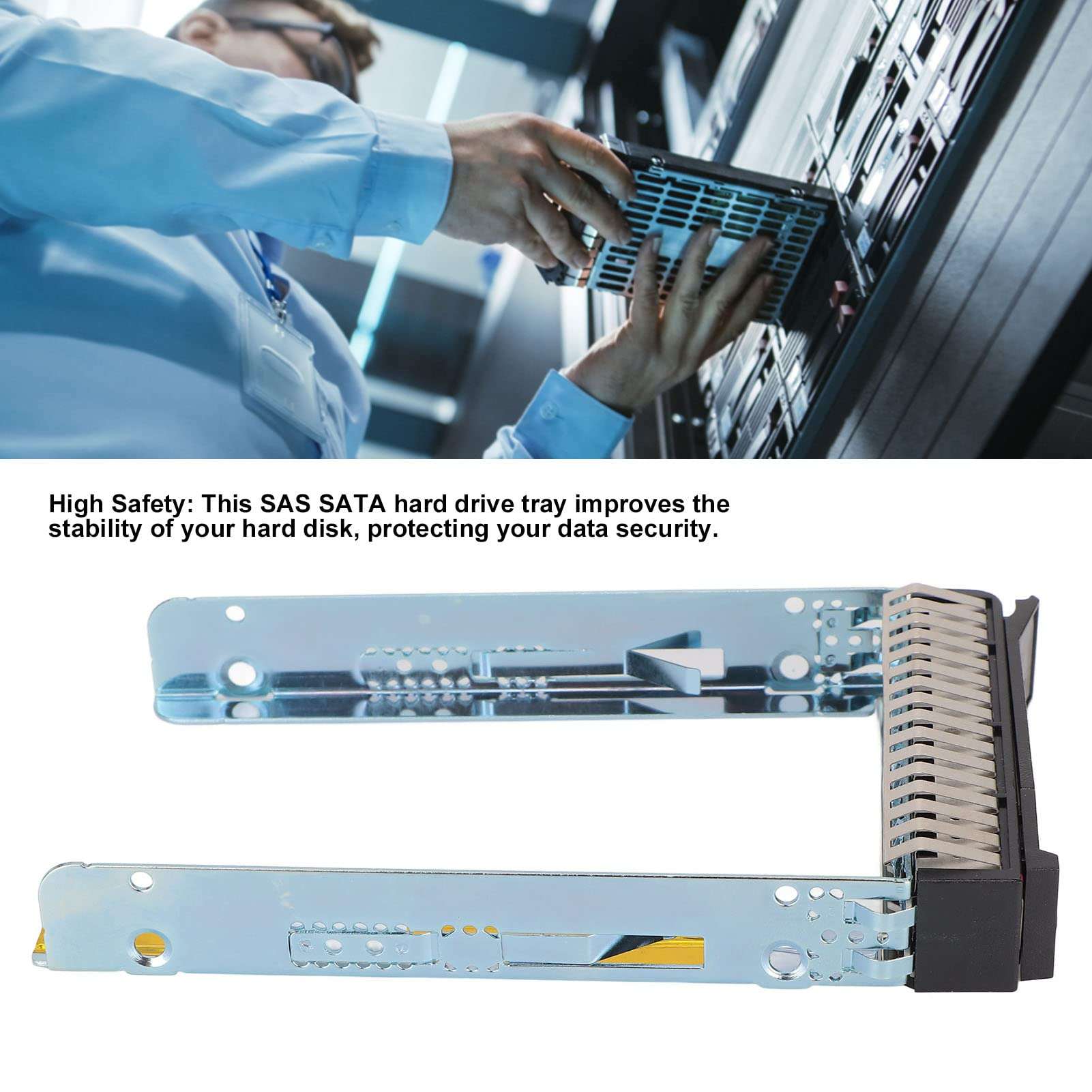 Hard Drive Tray, 2.5in High Safety Stable Metal ABS SAS Hard Drive Carrier, Universal Hard Drive Sled for SR650 SR550 SR570 HR630X HR650S 3