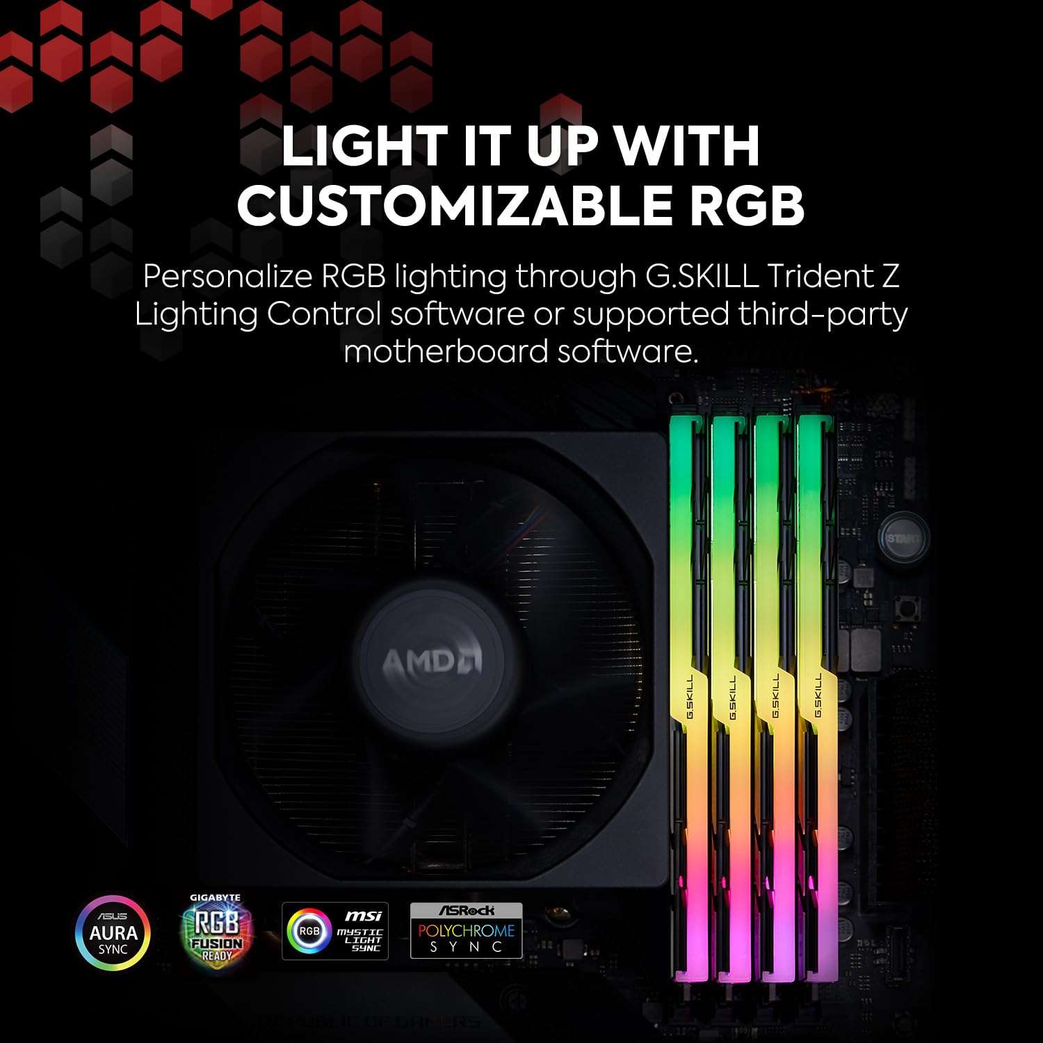 G.SKILL Trident Z Neo Series DDR4 RAM (XMP) 64GB (2x32GB) 3600MT/s CL18-22-22-42 1.35V Intel AMD Desktop Computer Memory U-DIMM (F4-3600C18D-64GTZN) 3