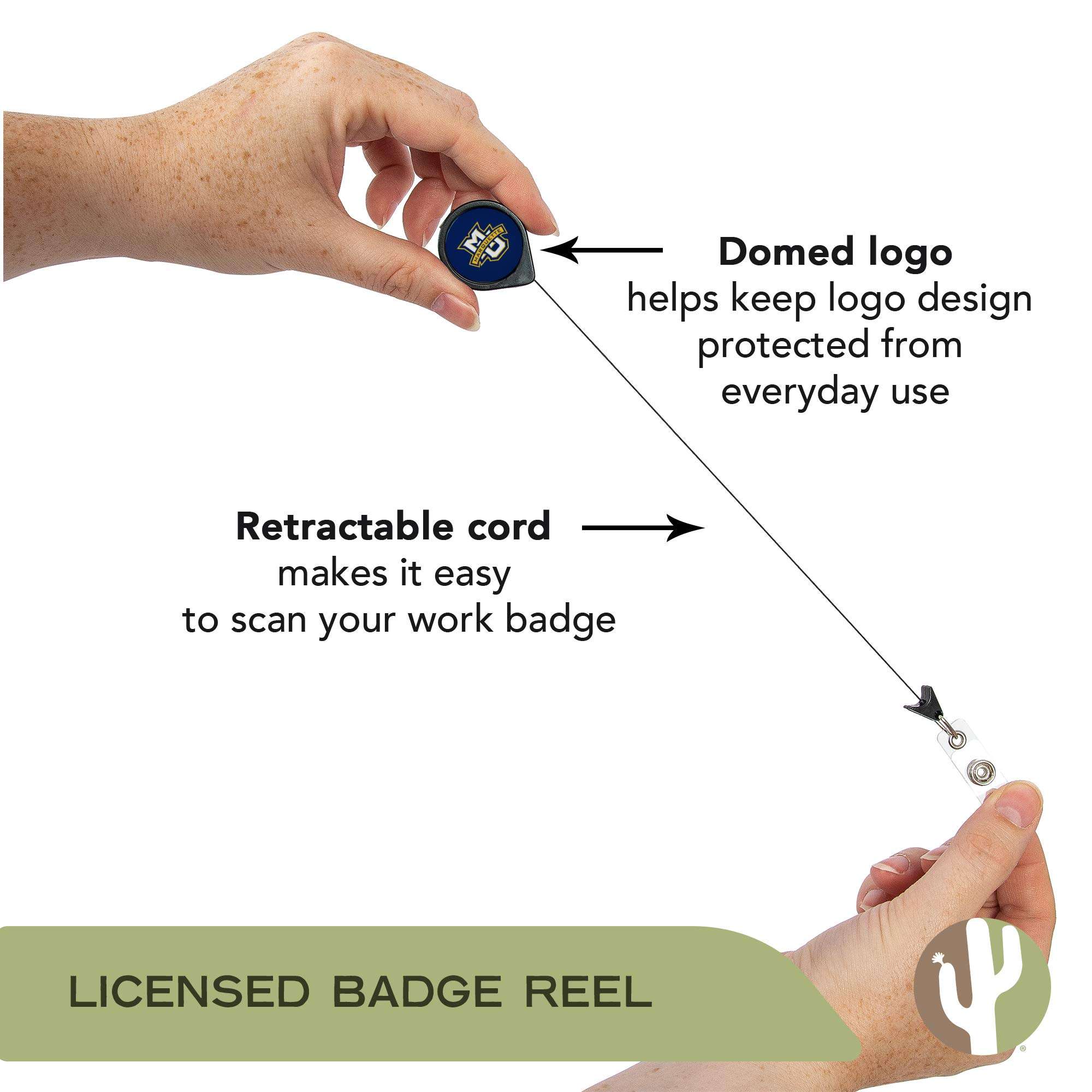 Marquette University Golden Eagles NCAA Retractable Badge Holder Ticket Clip Reel ID 5