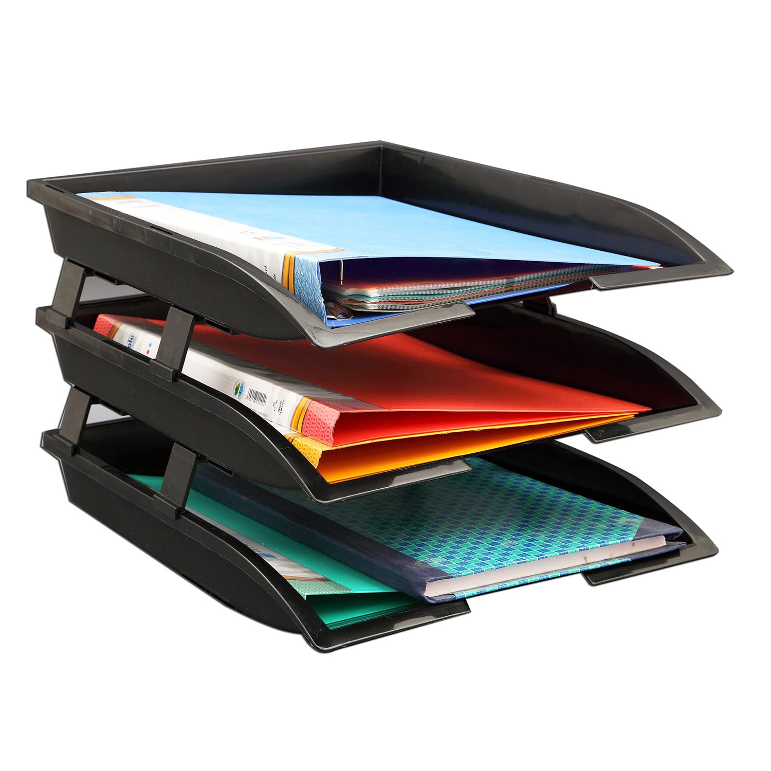 Solo TR- 113 Paper and File Tray (3 Pcs.) XL - Black 1