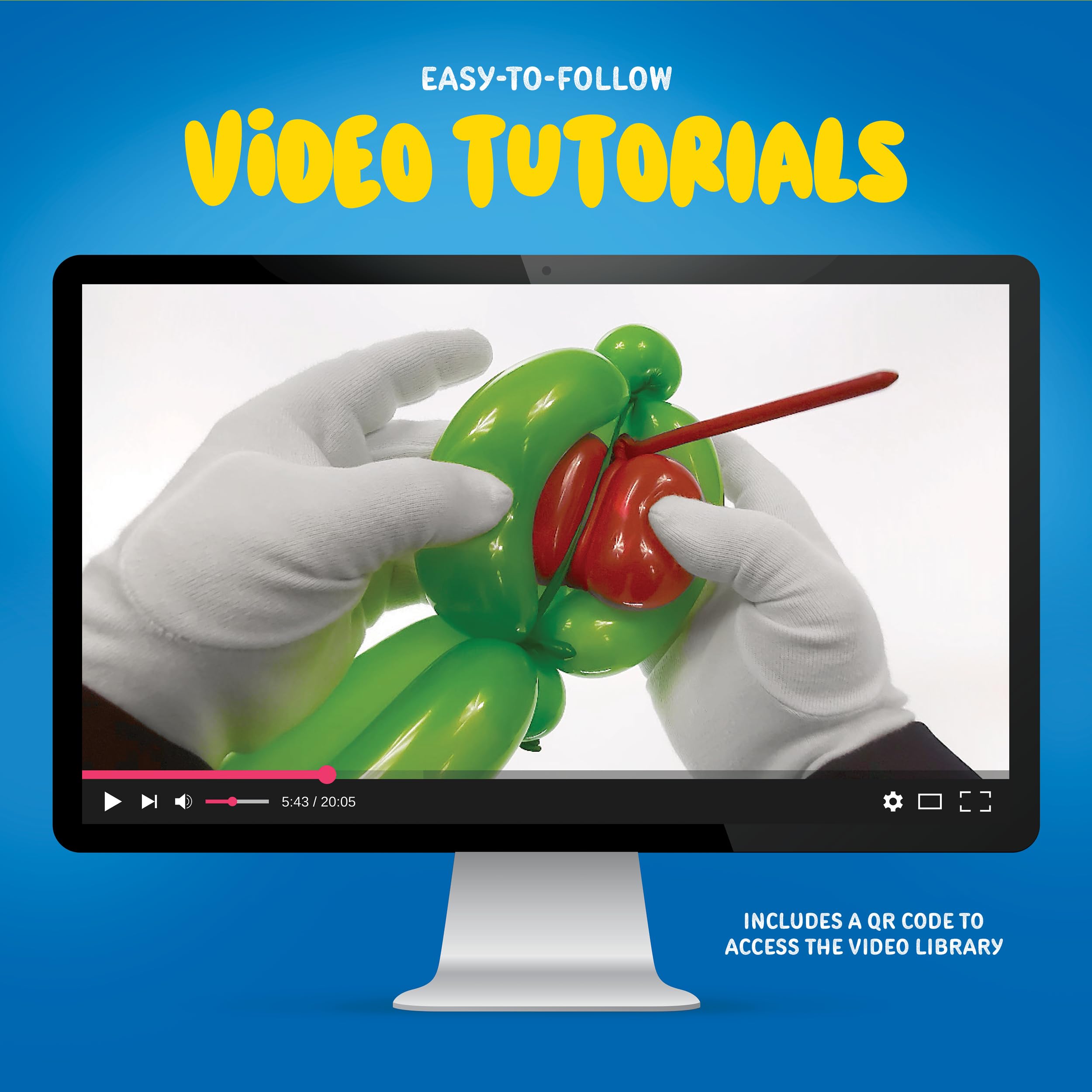 Balloon Animal Twisting Kit With Pump for Kids - Boy & Girl Birthday Gifts for Girls and Boys - Arts and Crafts for Kids Ages 8-12 - 6 7 8 9 10 11 12 Year Old Girl Birthday Gift - Animal Balloons 5