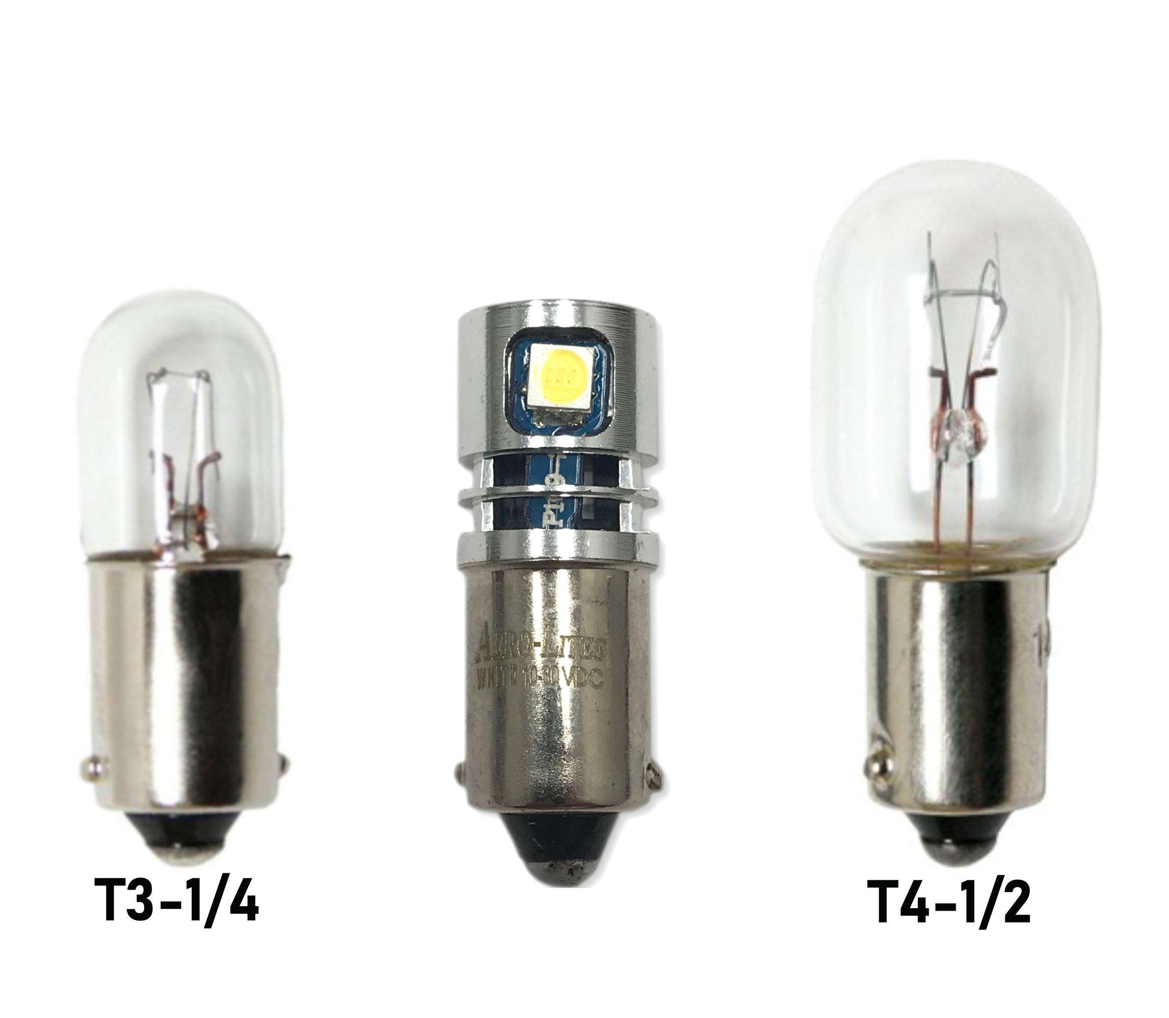 High Output 12/28VDC BA9S T3-1/4 Miniature Bayonet Base LED Replacement Bulb | Replaces Bulbs 12V: 1414 1416 1813 1816 1895 | 28V: 313 1495 1819 1820 1864 757 (2-Pack; Pure White) 3