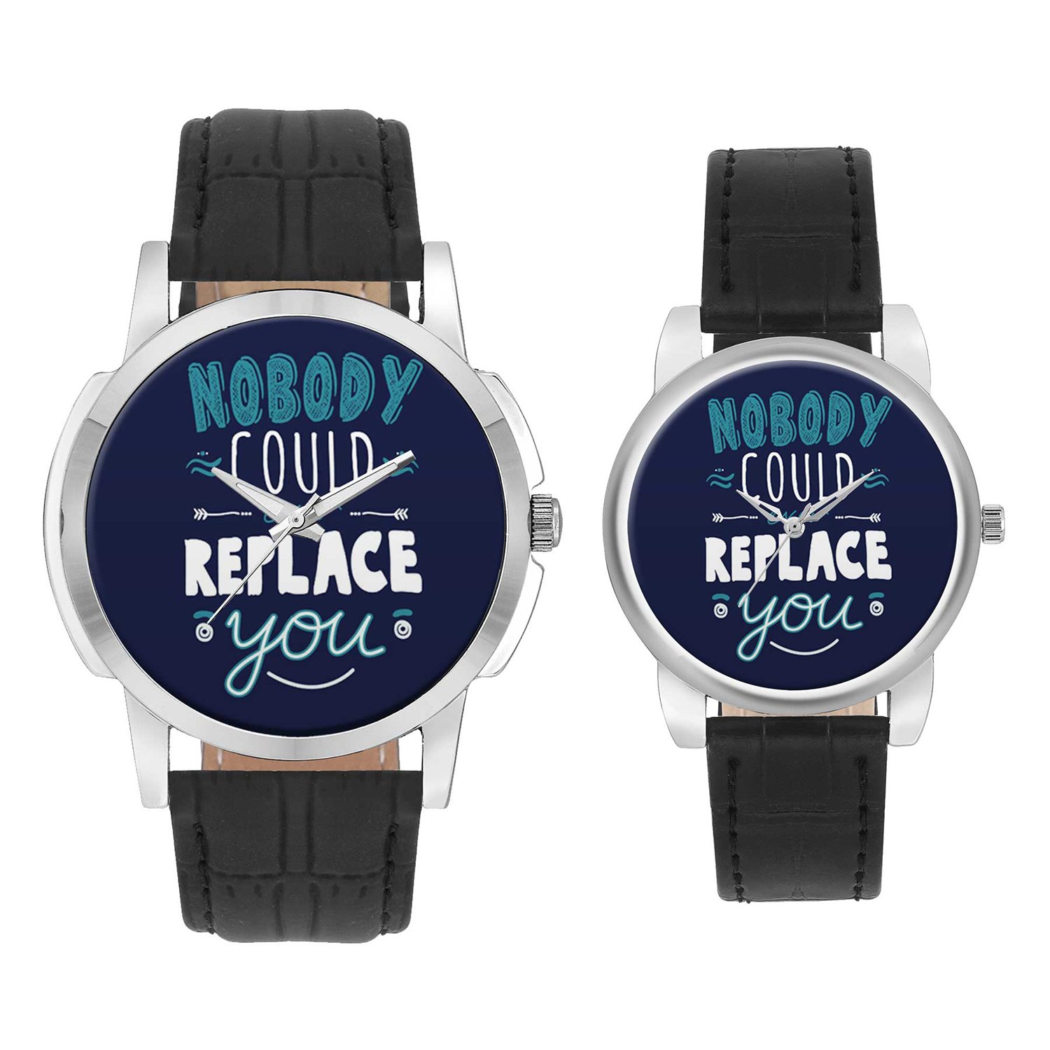 BIGOWL Unisex Leather Analogue Quartz Couple Combo Watches (Multicolour Dial 1