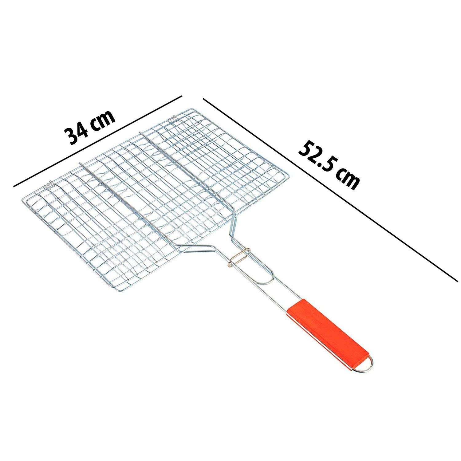 Maison & Cuisine® Foldable Portable Chromium Barbecue Grill (Multicolour) (179-6) 6