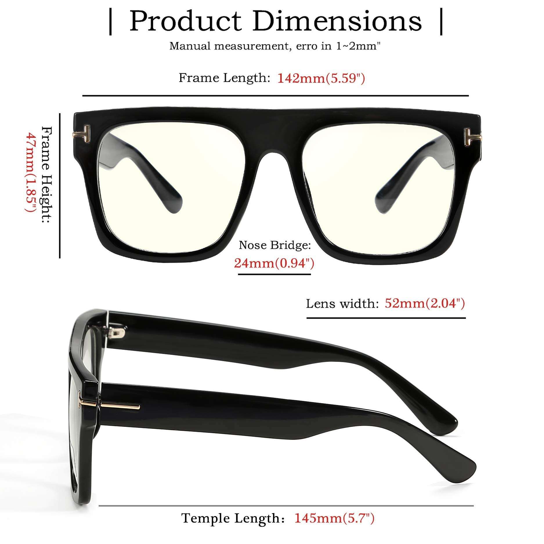 Karsaer Vision Trendy Fashion New Design Blue Light Blocking Glasses Women's and Men's Computer Glasses Big Box Fashion Trend Designer Style 6