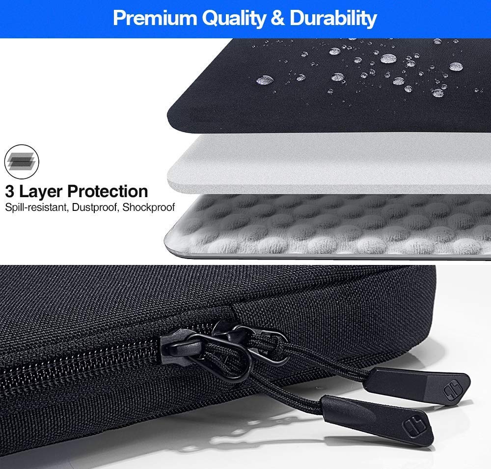 MOCA 360° Protective Oxford Sleeve Sleeves Carry Case Bags Bag for MacBook Pro 16 inch MacBook Pro Laptop Sleeve Sleeves Bag (Grey) 5