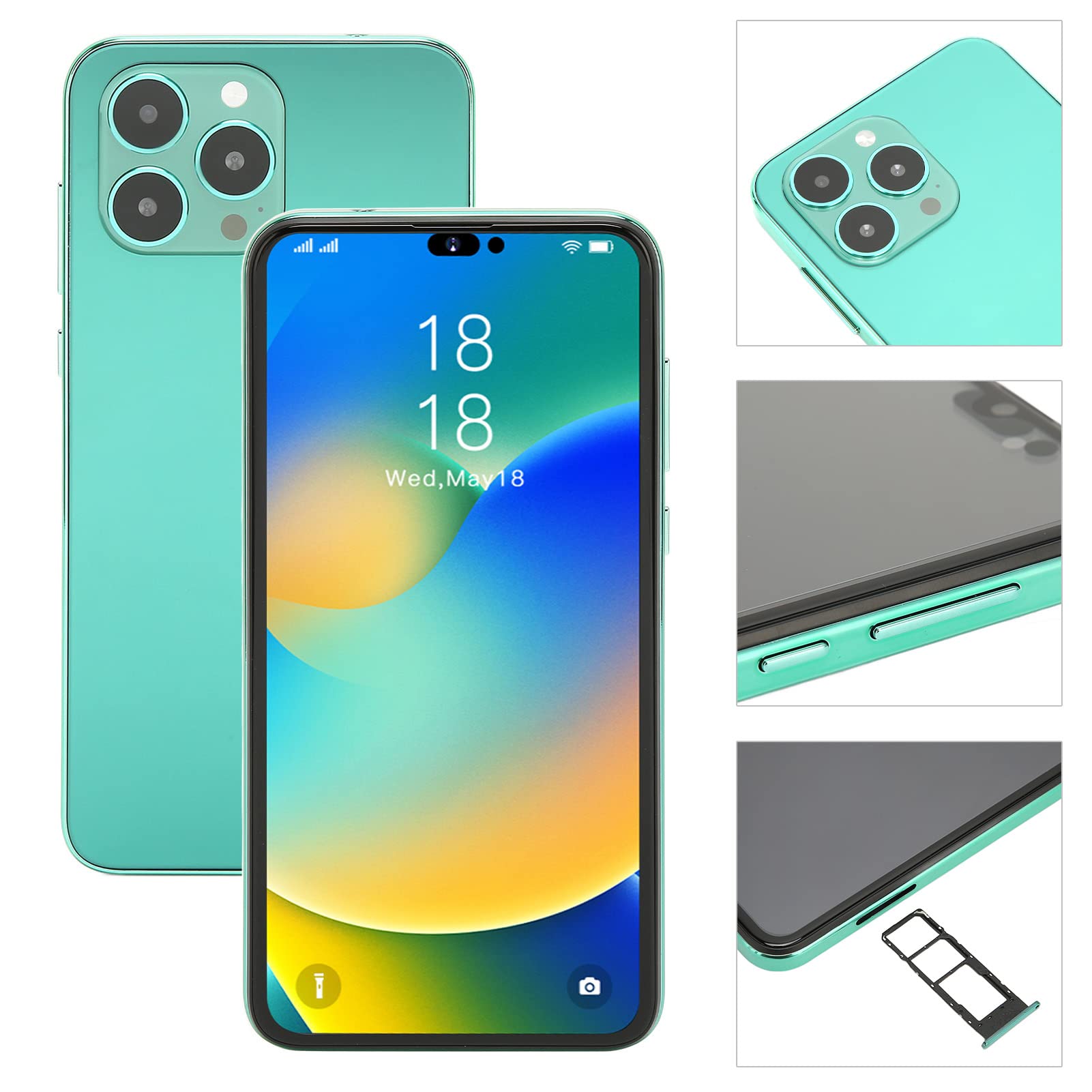 Unlocked Smartphone, 6.1 HD Screen Mobile Phone 2GB RAM 32GB ROM US 100240V for Call US Plug 3