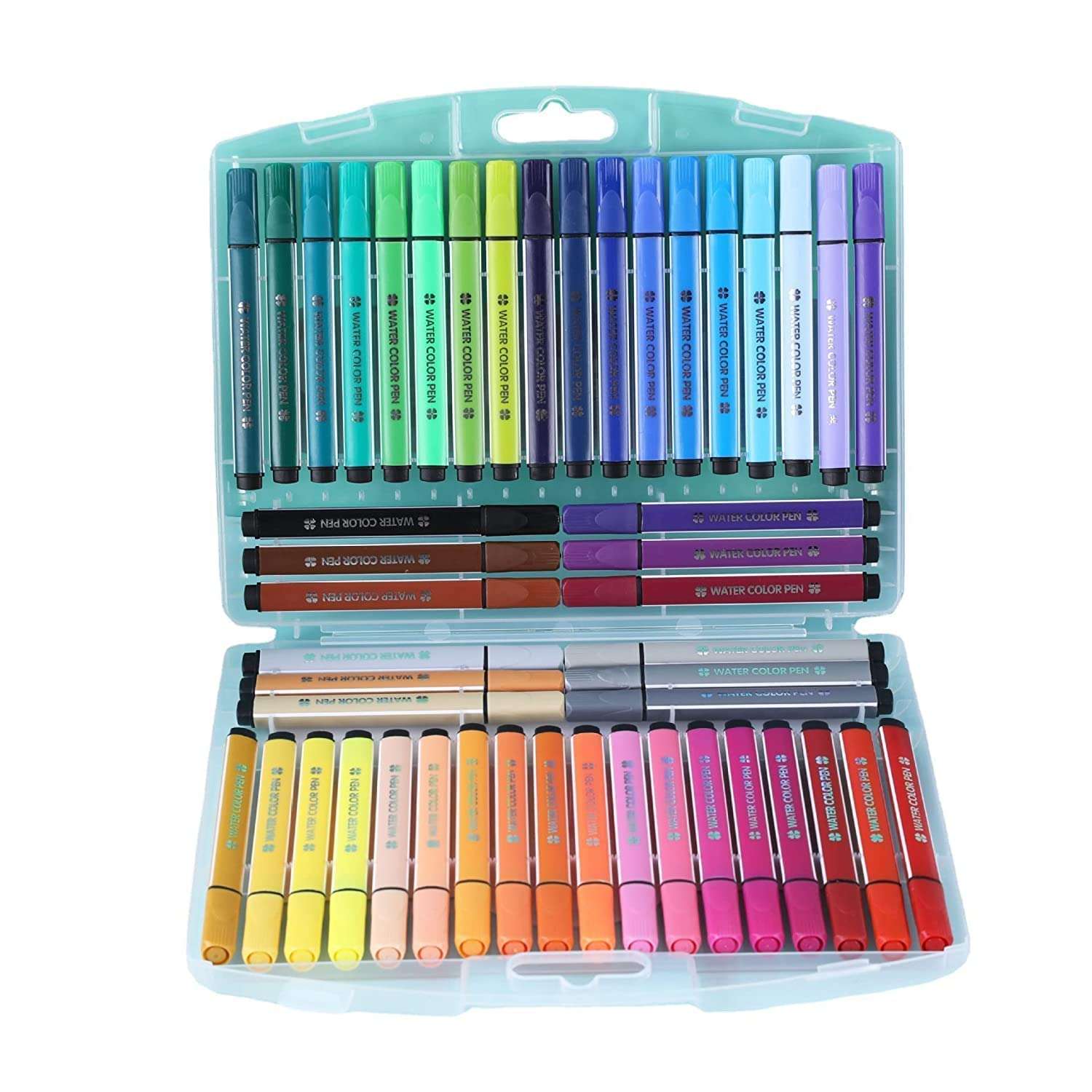 NIRLABH Washable Watercolor Pens Set - 48 Pcs Coloring Kit Art Markers Color Sketch Pens Set Kids Artists Sketching Drawing Materials Craft Supplies Return Gift 1