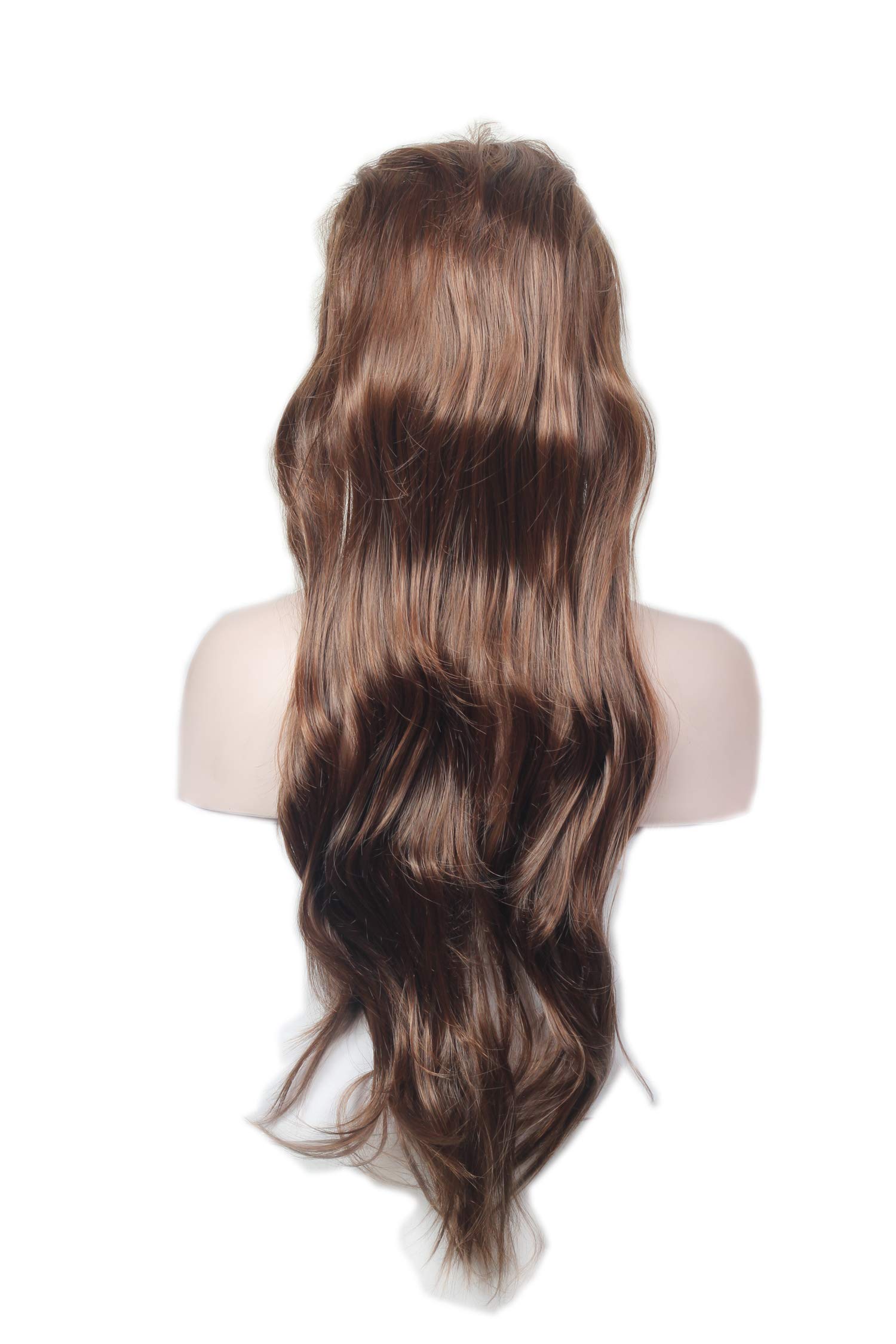 Ritzkart Soft & Silky Natural Hair Wig 32 Inch Long & Wavy Golden Brown Hair Synthetic Women Wig 0791, Black, 4