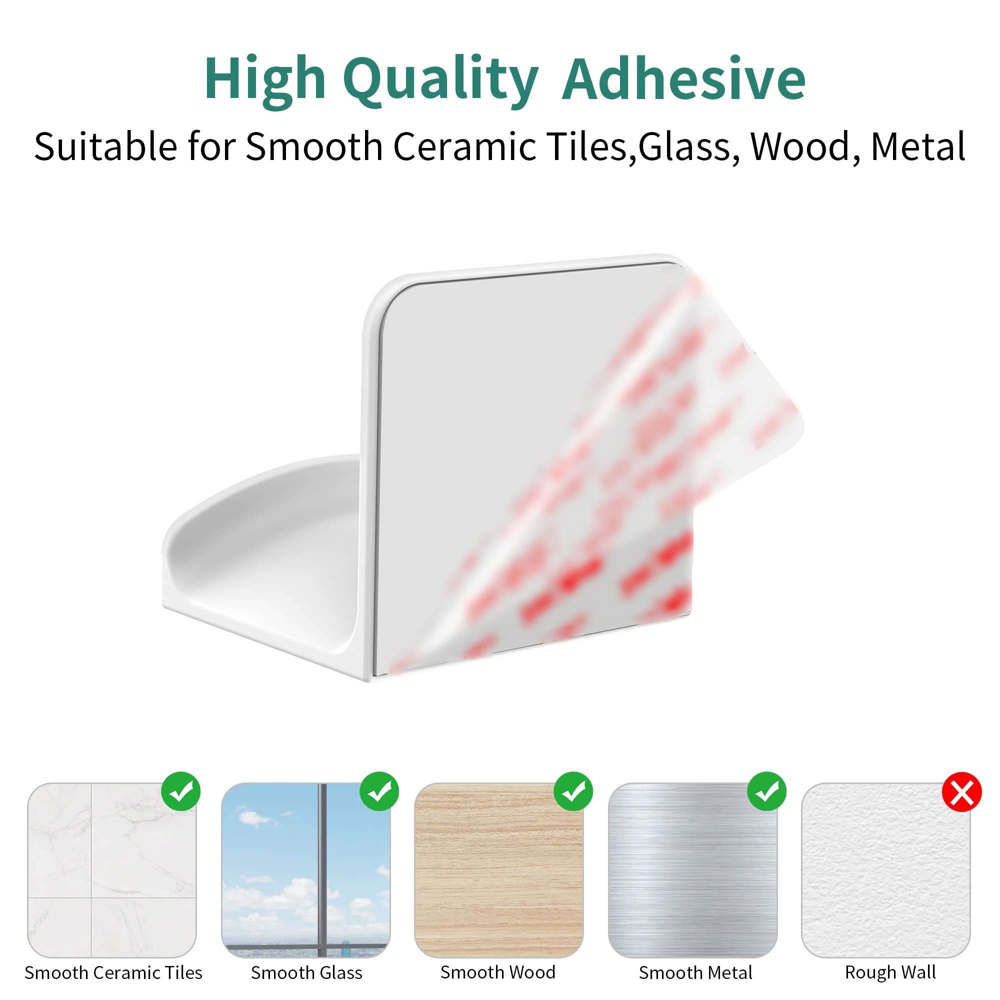 HomeMount Headphone Stand Headset Holder - Adhesive Gaming Headphone Hanger Hook Desk Mount for Most Headphone & Controller (White 2Pack) 4