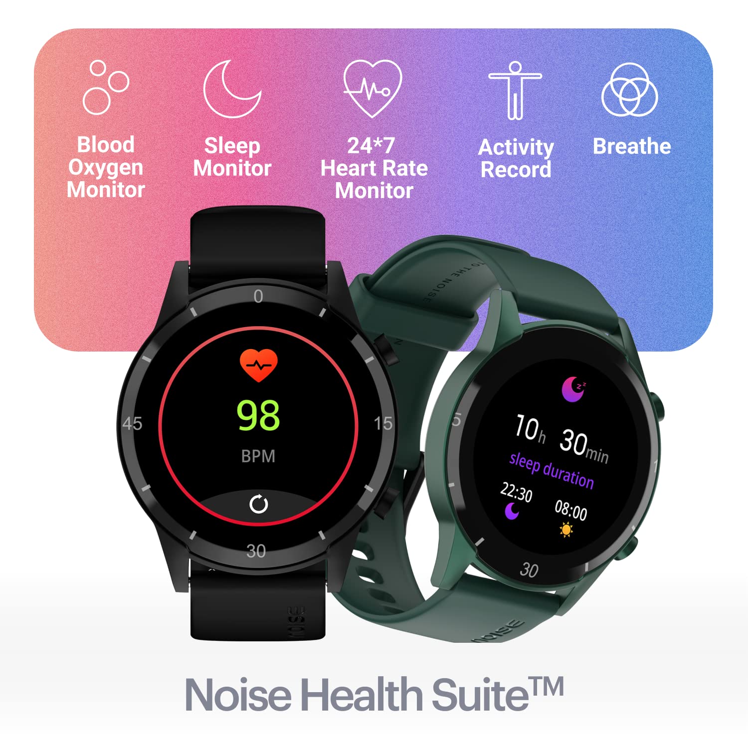 Noise Agile 2 Buzz Bluetooth Calling Smart Watch with 1.28" TFT Display,Dual Button,in-Built Mic & Speaker,AI Voice Assistant, Health Suite,in-Built Games, 100 Watch Faces-(Olive Green) 5