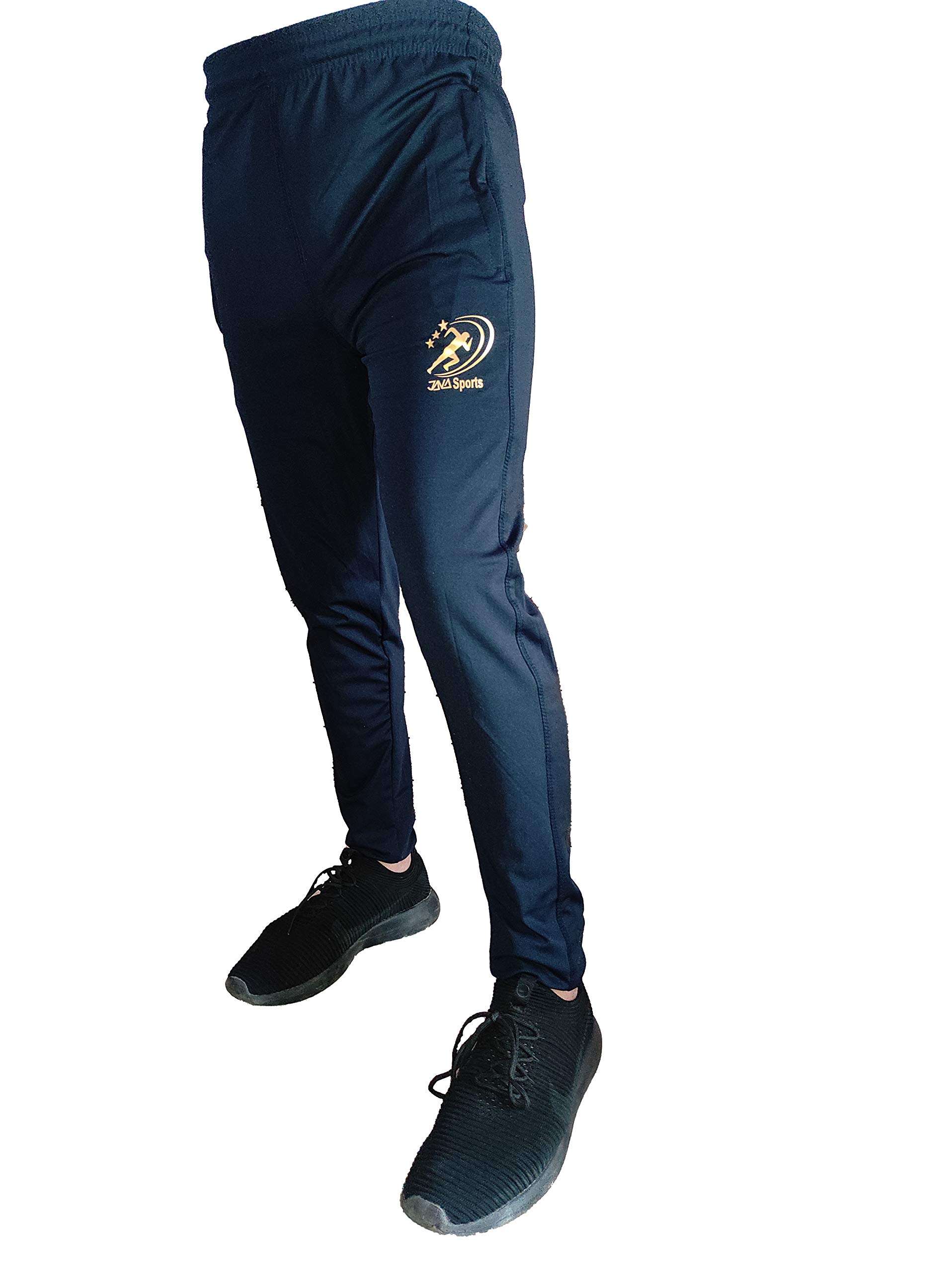 UV Creation Men's 4 Way Lycra Stretchable Regular Fit Track Pant Payjama (M, Blue) 5