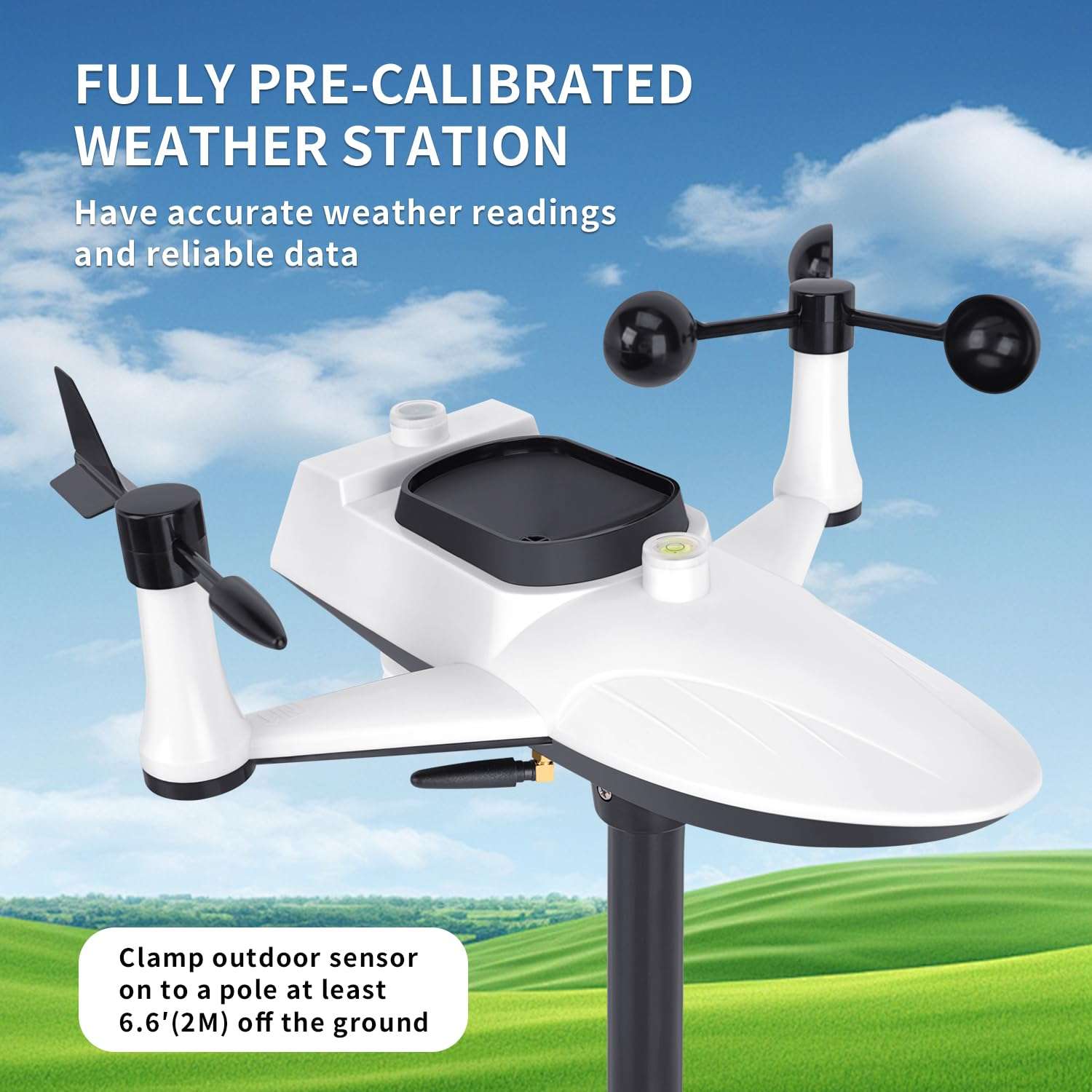 Wireless Weather Station, Outdoor Weather Forecast Weather Station, Measuring Temperature, Humidity, Wind Speed, Wind Direction, Rainfall, Light Intensity and Uv Meteorological Instruments 4