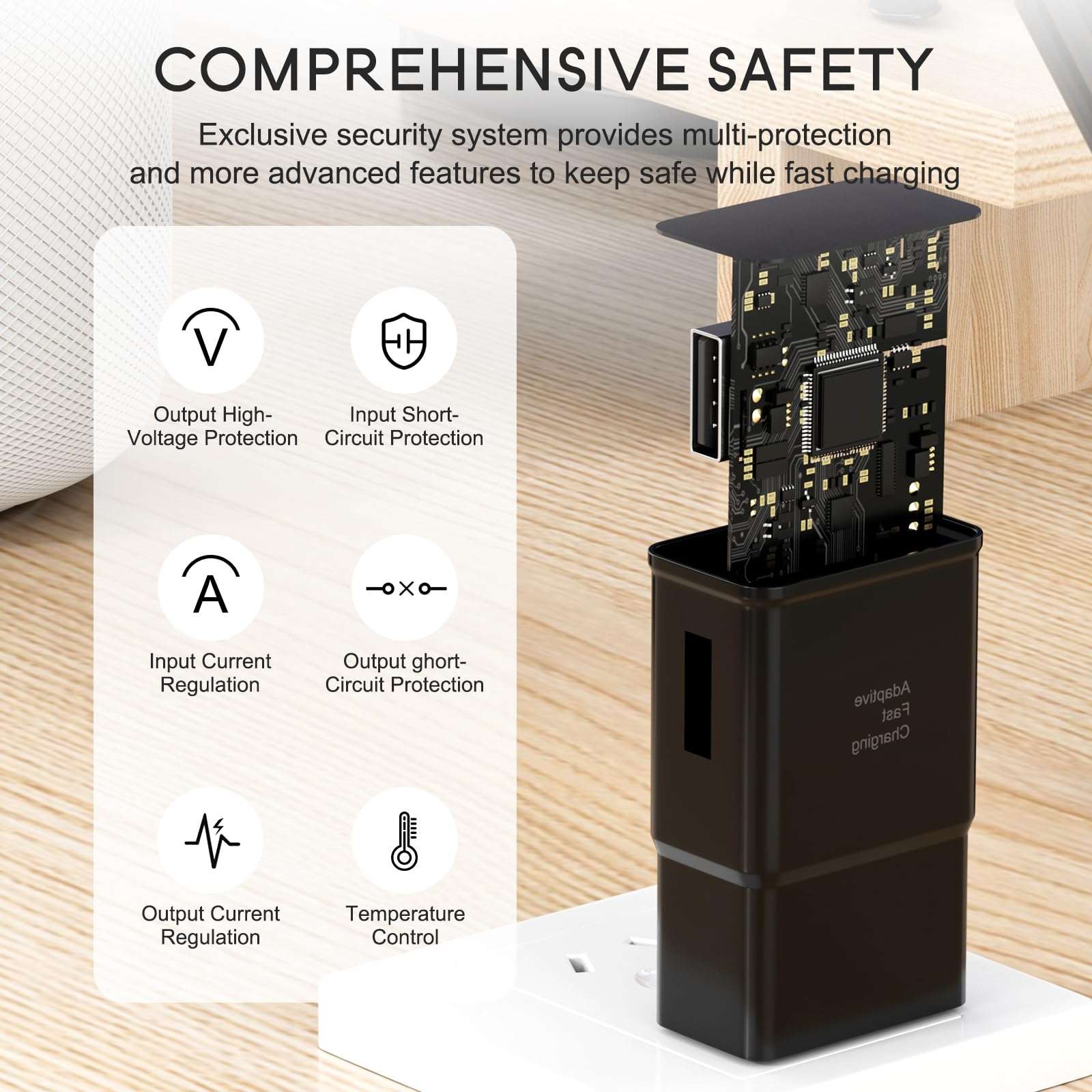 Samsung Adaptive Fast Charging Adapter Quick Charge Charging Block Wall Charger Plug Compatible with Galaxy S25/S25+/S24/S24+/S23/S23+/S22/S22+/S21/S20/S10/S10+/S10e/S9/S9+/S8/Active/Note 5