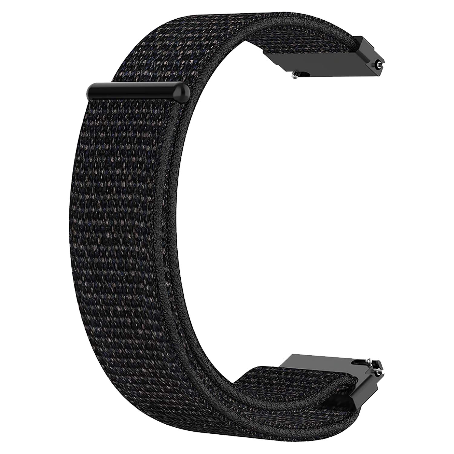 ACM Watch Strap Nylon Soft Loop Compatible with Noise Noisefit Agile 2 Buzz Smartwatch Sports Band Black 1
