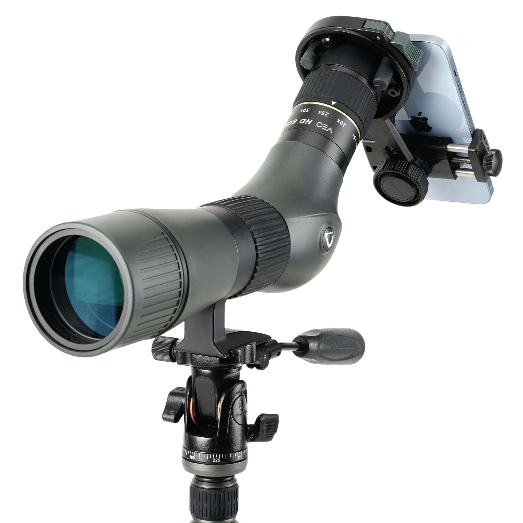 VANGUARD VEO HD 60A Spotting Scope Bundle - Includes 15-45x60 Scope, Travel Tripod, and Digiscoping Adapter 6
