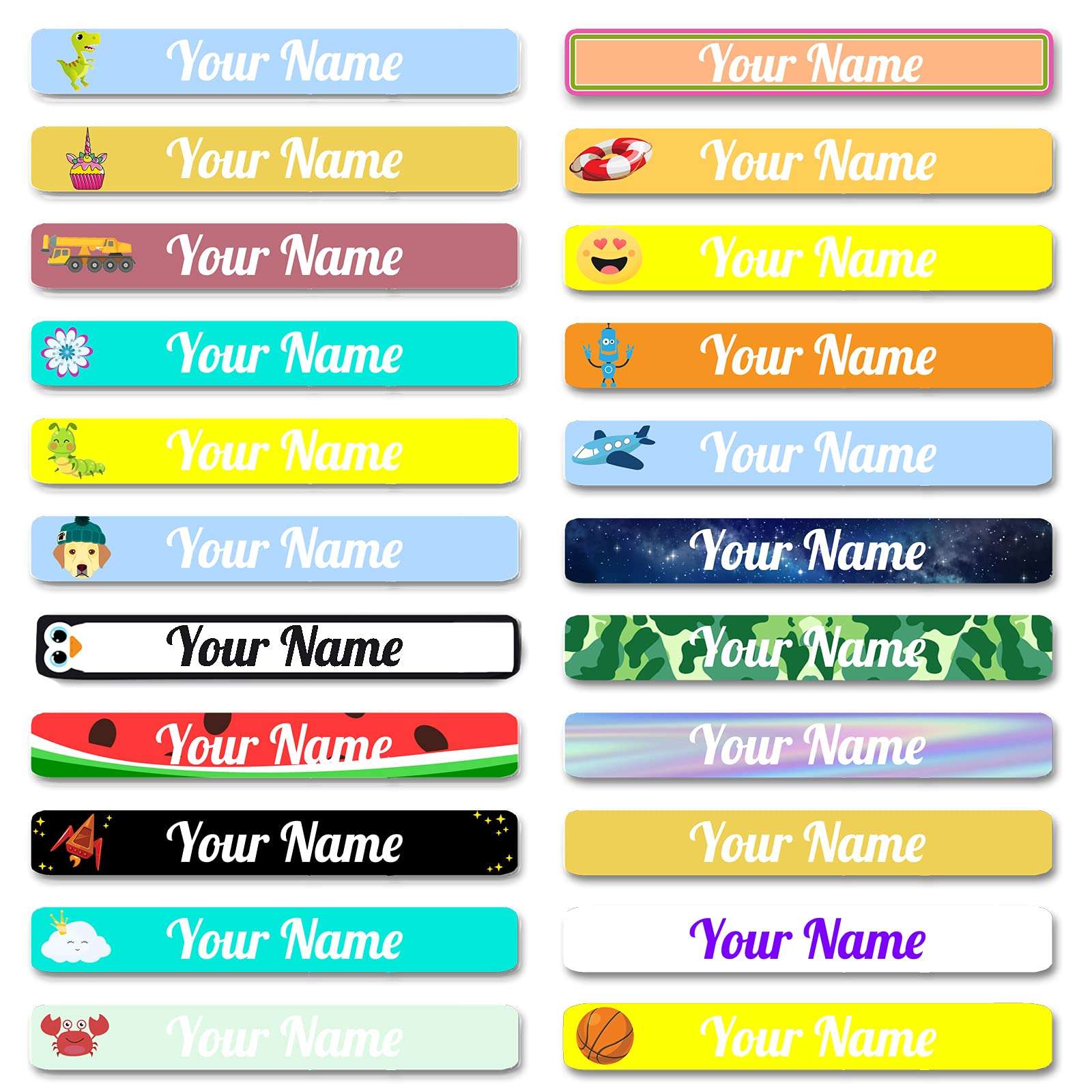 100 Pcs Personalized Labels for Kids School Supplies Waterproof, Custom Name Stickers Kids Labels for Travel, Daycare, Stationery 2