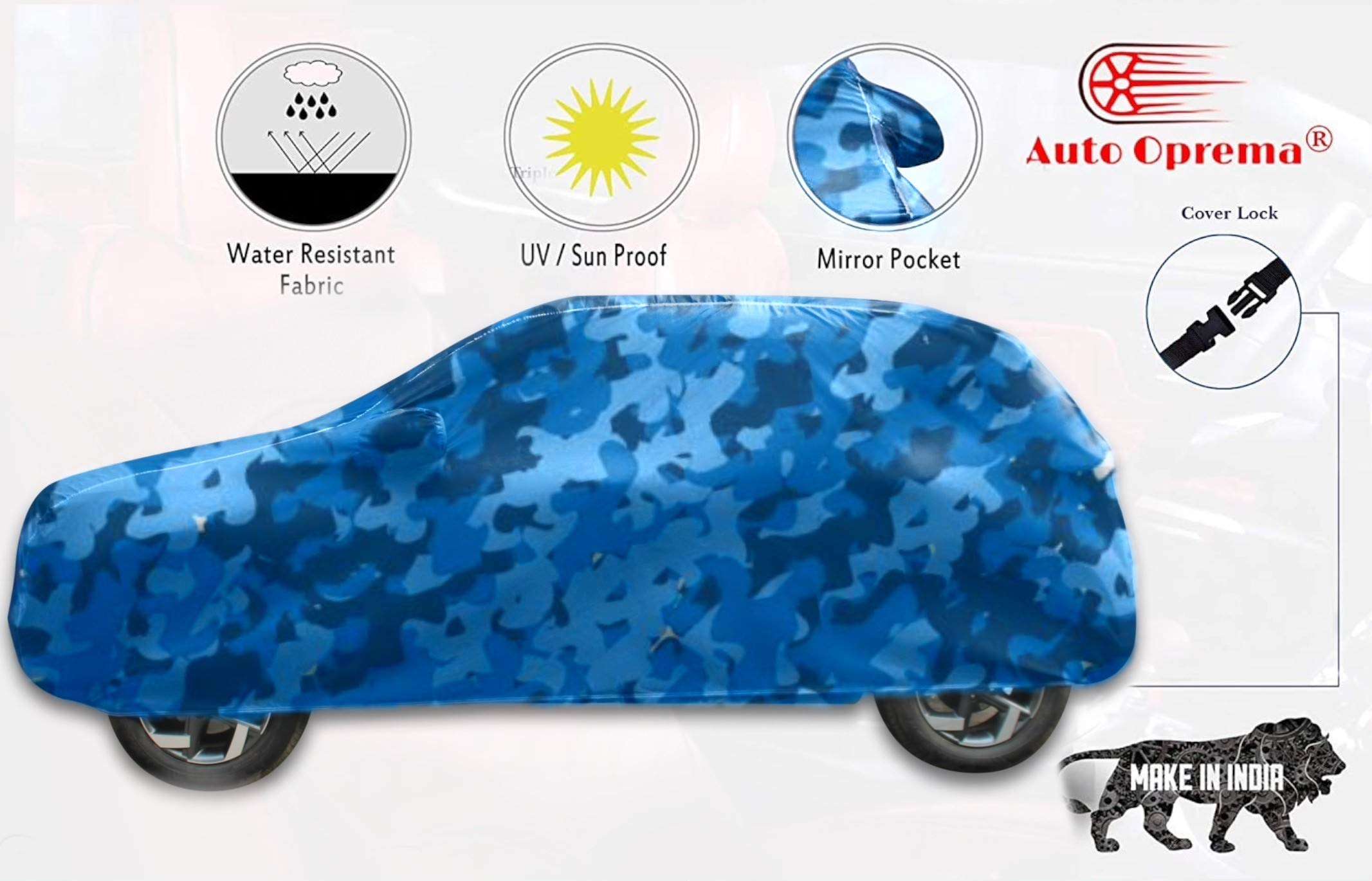 Auto Oprema® Hyundai Verna Fludic Blue Army Car Body Cover, Bumper to Bumper Accurately. 2