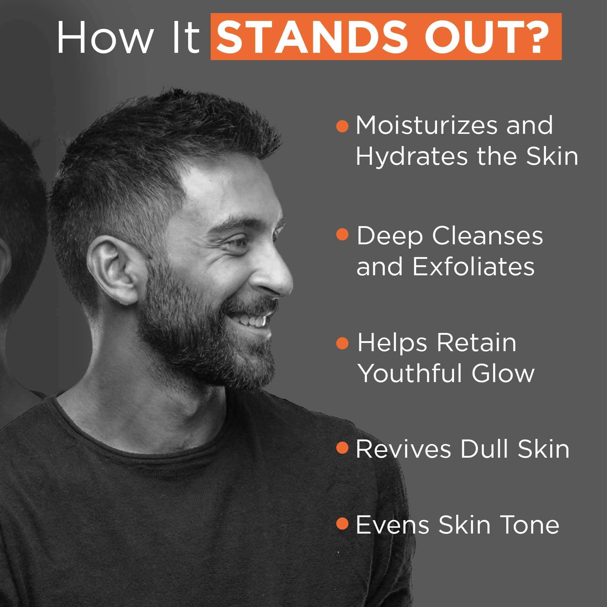 Beardhood De Tan Removal Face Scrub 100g, Enriched with Moringa, Walnut Granules & Almond Oil | Skin De-Tan | Exfoliation and Deep Cleaning | All Skin Types | SLS & Paraben Free 3