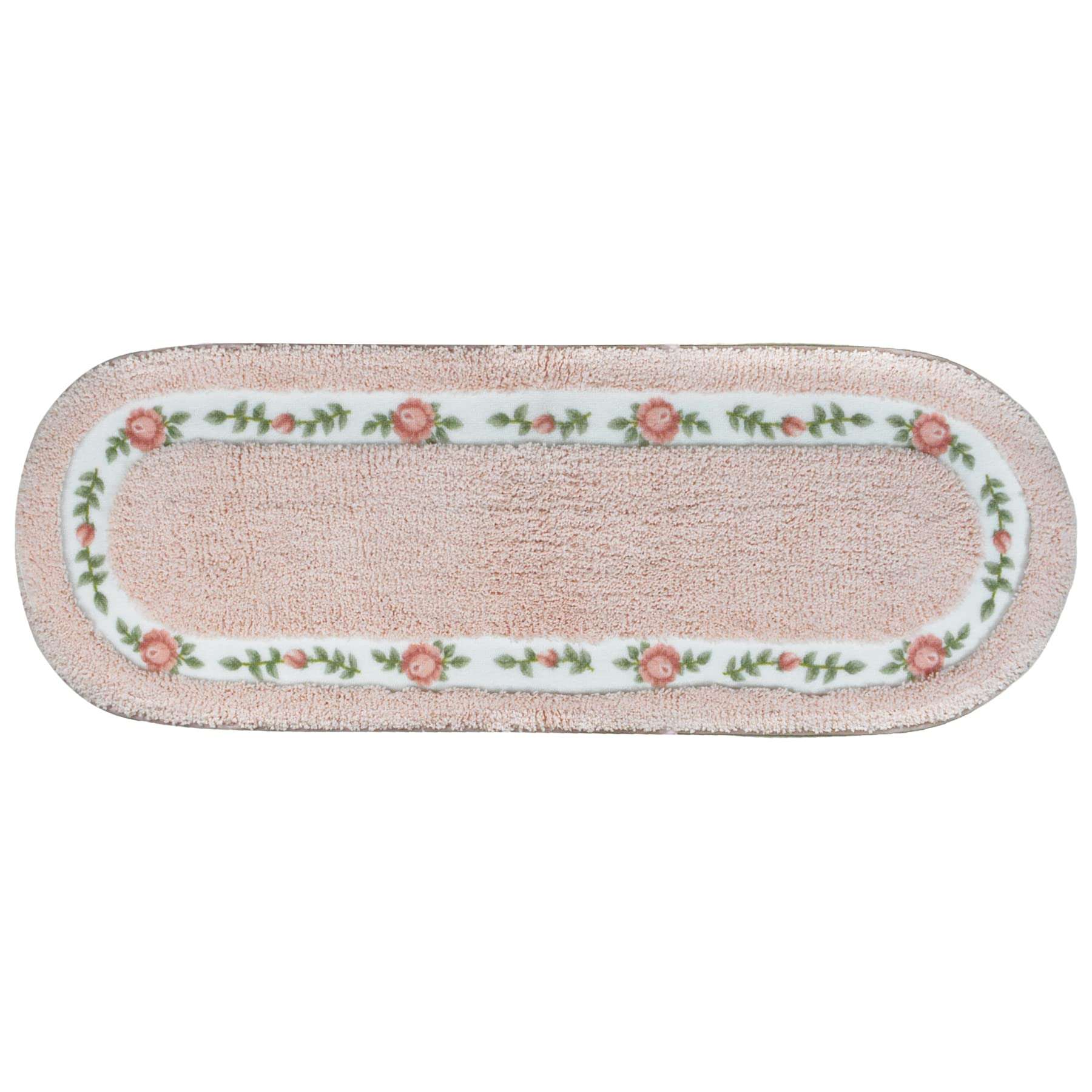 ABREEZE Rose Flower Area Rugs for Living Room Bedroom Non Slip Door Mat Ultra Soft Washable Rug Absorbent Bath Rug Floor Mat Carpet Kitchen Mat 17.71x49.21 Inch Pink 3