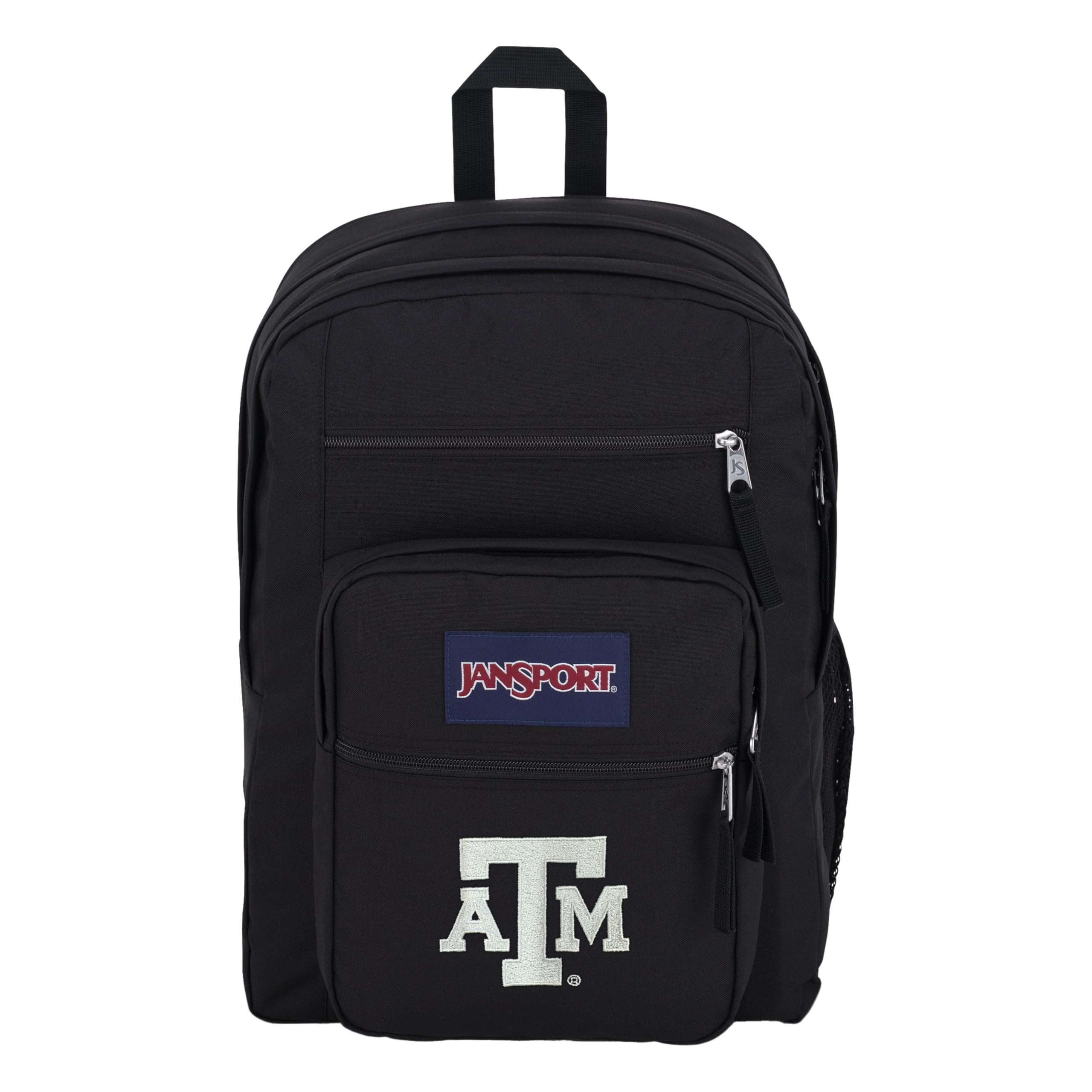 JanSport NCAA Officially Licensed Backpack, Texas A&M Aggies, Big Student with Padded 15-Inch Laptop Sleeve, 2 Compartment Computer Bag with Bottle Pocket & Haul Handle, Book Rucksack, Black 1