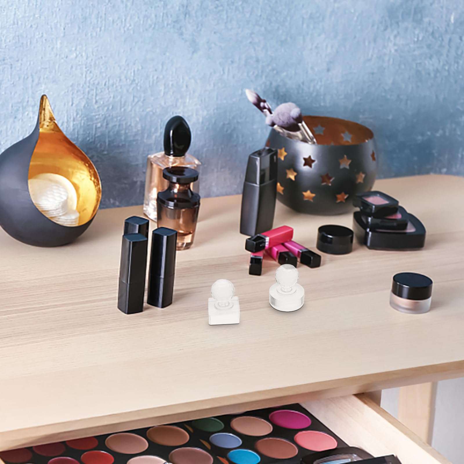 minkissy 2pcs Eyeshadow Pressing Tool Eyeshadow Stamper Blusher Pressing Stamp Eye Shadow Stamper Pressed Stamper Eye Shadow Palette Repairing Tool Highlighter Repair Tool 6