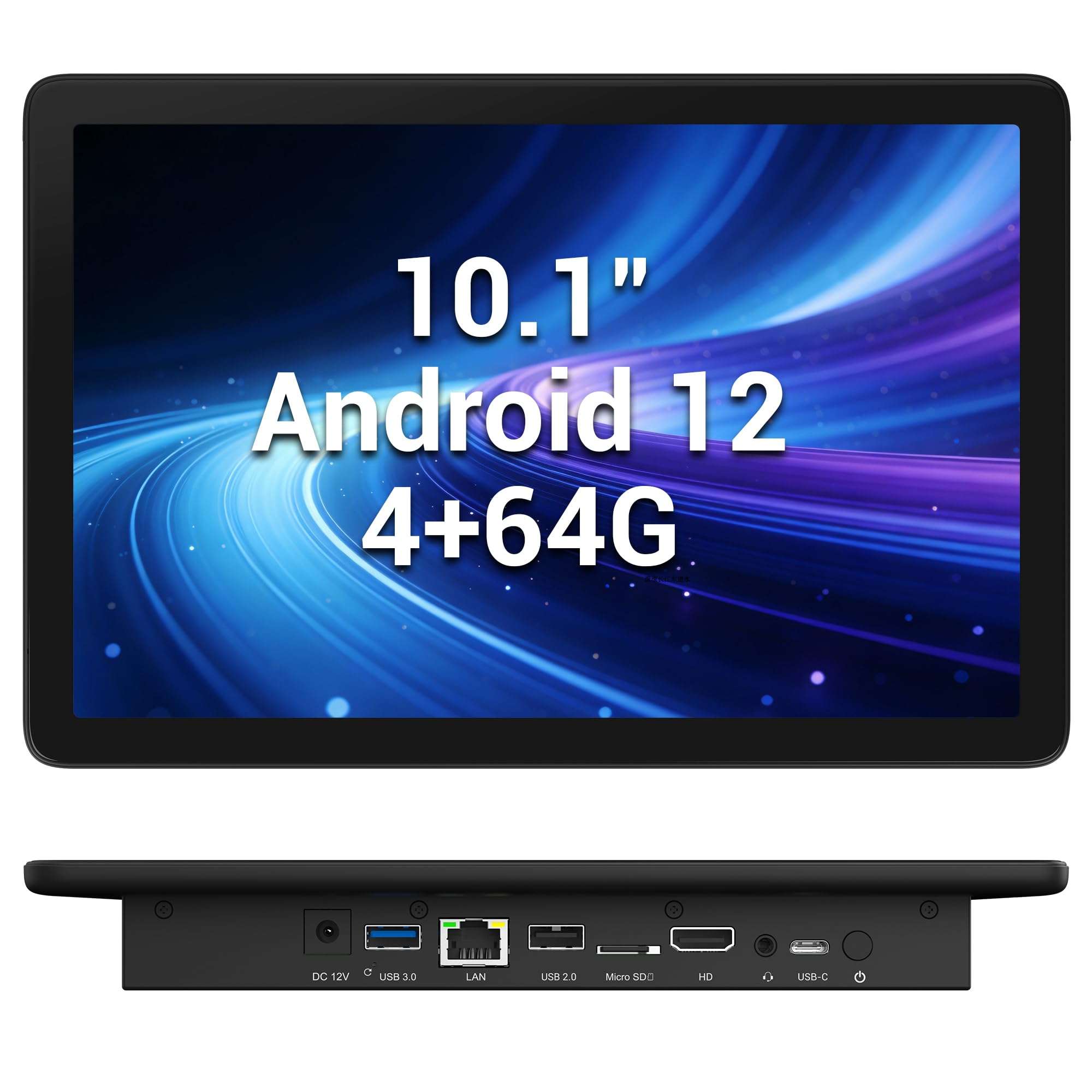 HIGOLEPC Fanless All-in-One Touchscreen Computer RK3399, Industrial Panel PC 10.1 Inch Rugged Android 12, 4GB RAM, 64GB ROM, 1280 * 800 IPS 1