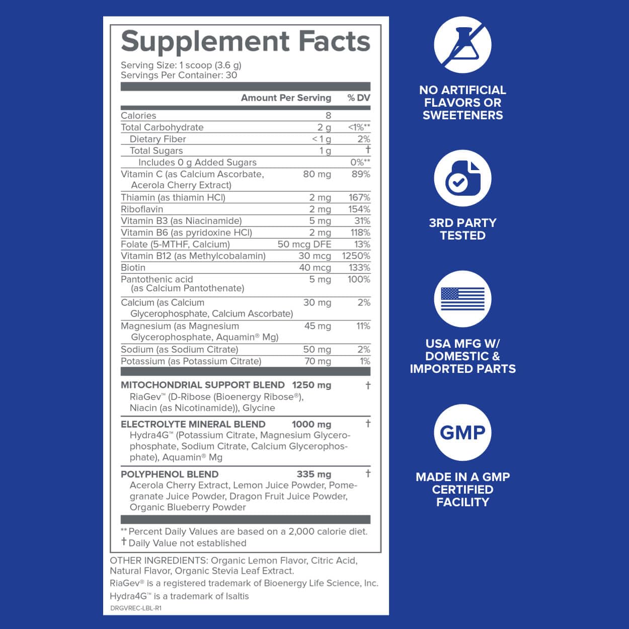 Gundry MD Vital Recharge Supplement Powder - Advanced Energy Formula with Electrolytes - Supports ATP Supply - 30 Servings 2
