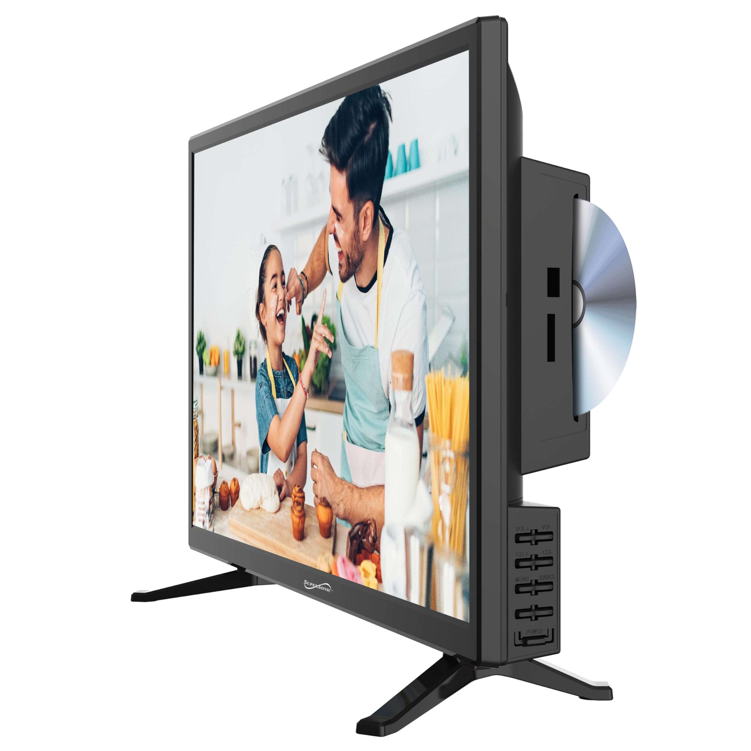 Supersonic SC-2412 24-Inch HDTV & Monitor with Built-in DVD Player, 1080p,Vibrant Colors, HDMI/USB/AC Ports, TV-to-PC Transition, and AC/DC Compatibility 5