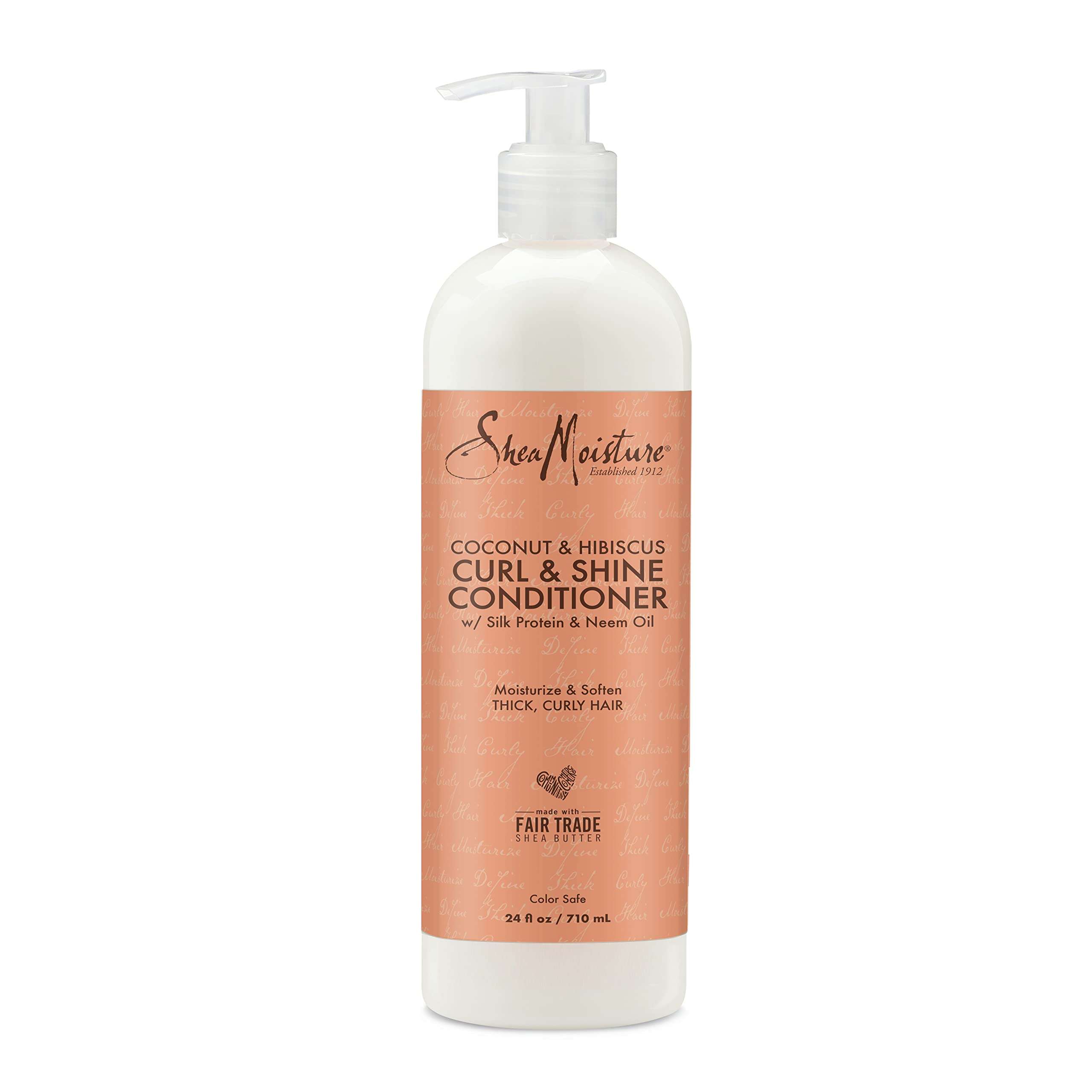 SheaMoisture Curl Enhancing Smoothie Hair Cream for Thick & Coconut and Hibiscus Conditioner for Dry Curly Hair Coconut and Hibiscus 6
