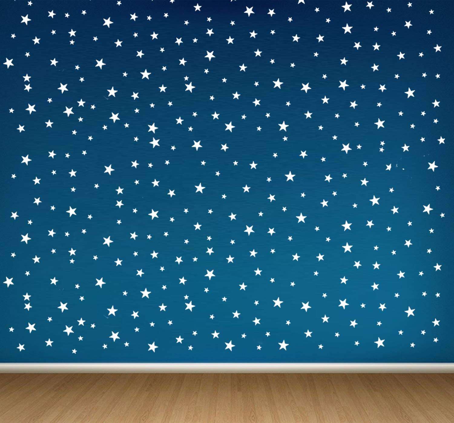 JURUOXIN Star Wall Stickers Wall Decals Removable Home Decoration Easy to Peel Stick Perfect for Baby Kids Nursery Bedroom Pack of 160Pcs (White) 1