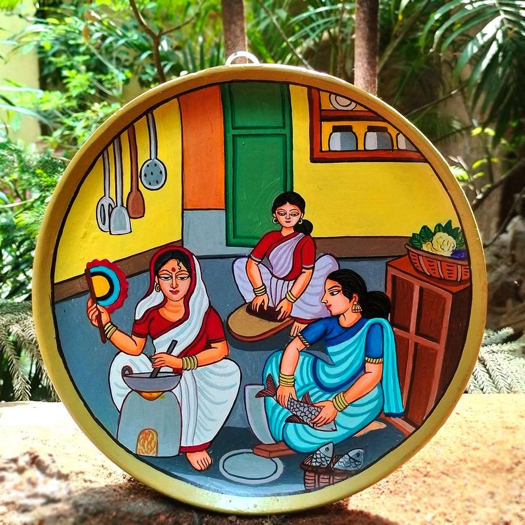 Craftooba Wooden Hand painted and hand crafted decorative wall plates Kitchen | wall hangings | wall decor | Home Decor | Office Decor 4