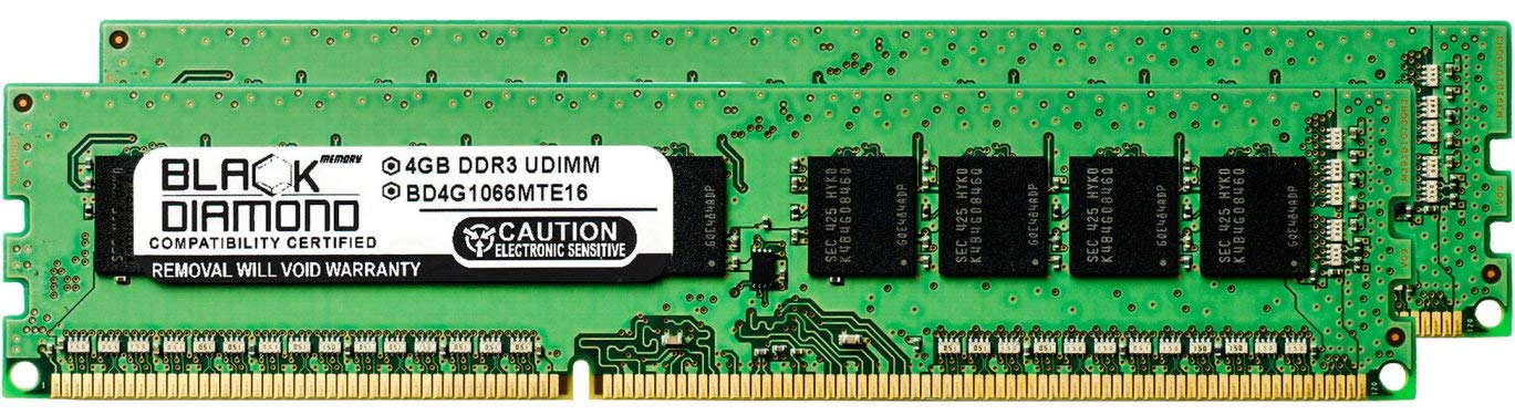 8GB 2X4GB RAM Memory for Apple Mac Pro 2.26GHz 8-Core Xeon (MB535LL/A) Black Diamond Memory Module 240pin PC3-8500 1066MHz DDR3 ECC UDIMM Upgrade 1