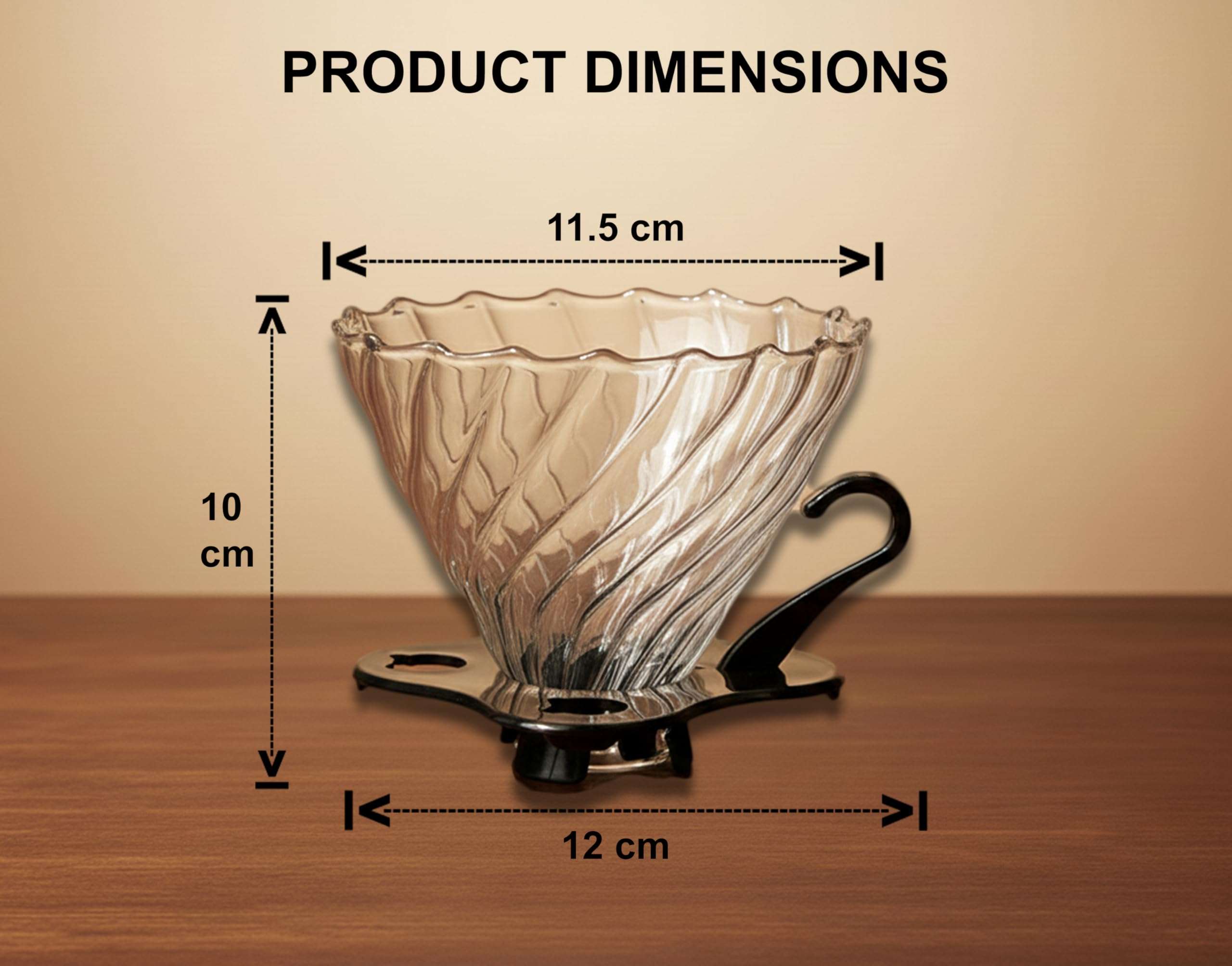 blukup Glass Pour Over Coffee Maker – Heat-Resistant Coffee Dripper with Reusable Filter for Home, Office & Café Brewing 6