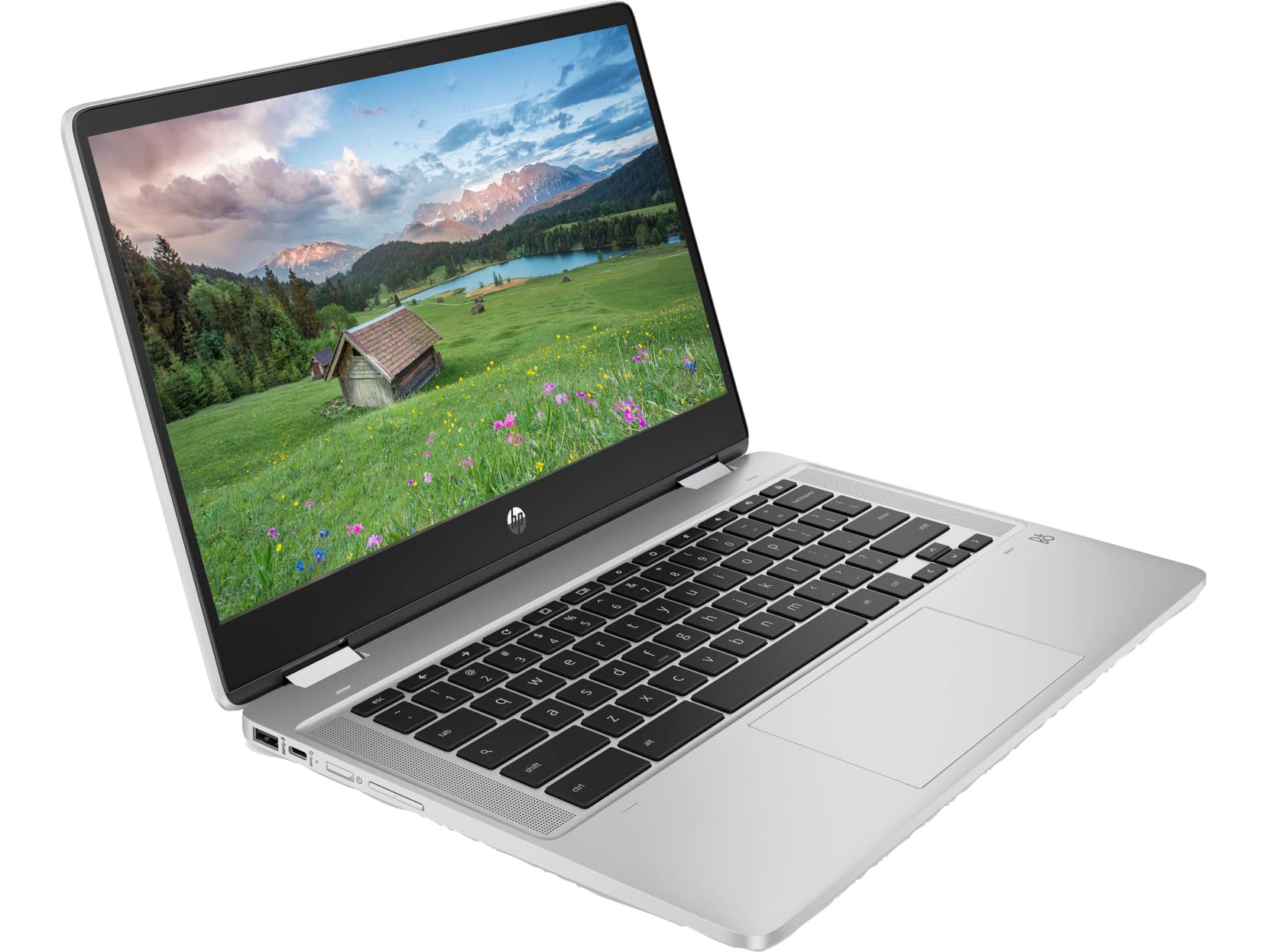 HP Chromebook x360 2-in-1 Laptop, 14" HD Touchscreen, Intel Celeron N4500, 4GB LPDDR4x RAM, 32GB eMMC Flash Memory, Webcam, WiFi, Bluetooth, Chrome OS. Silver 5