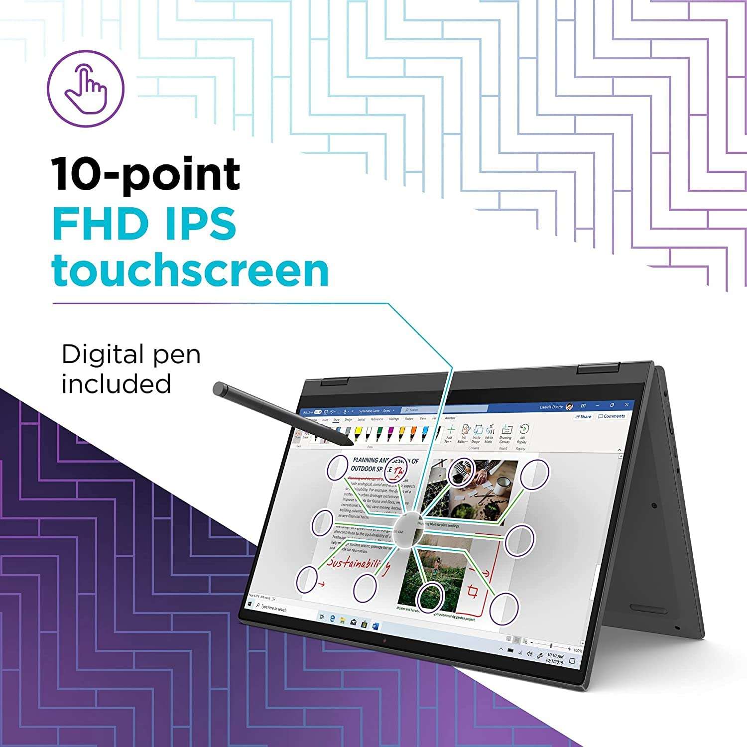 Lenovo IdeaPad Flex 5 2-in-1 Touch Laptop, AMD Ryzen 5 5500U, 14" FHD IPS Display, Wi-Fi 6, Webcam, Fingerprint, 12hr LongBattery Life, Type-C, w Digital Pen (16GB RAM | 256GB PCIe SSD) 2