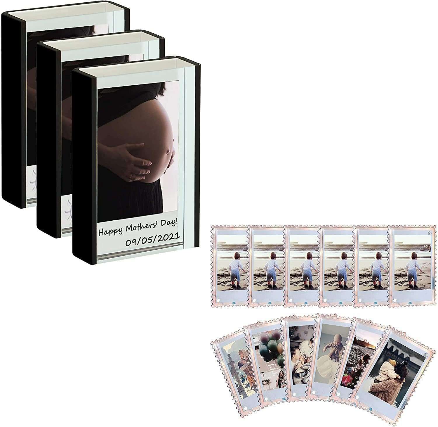 WINKINE Instax Photo Frame Black 3 Packs + Polaroid Picture Frame Megnet 12Packs 1