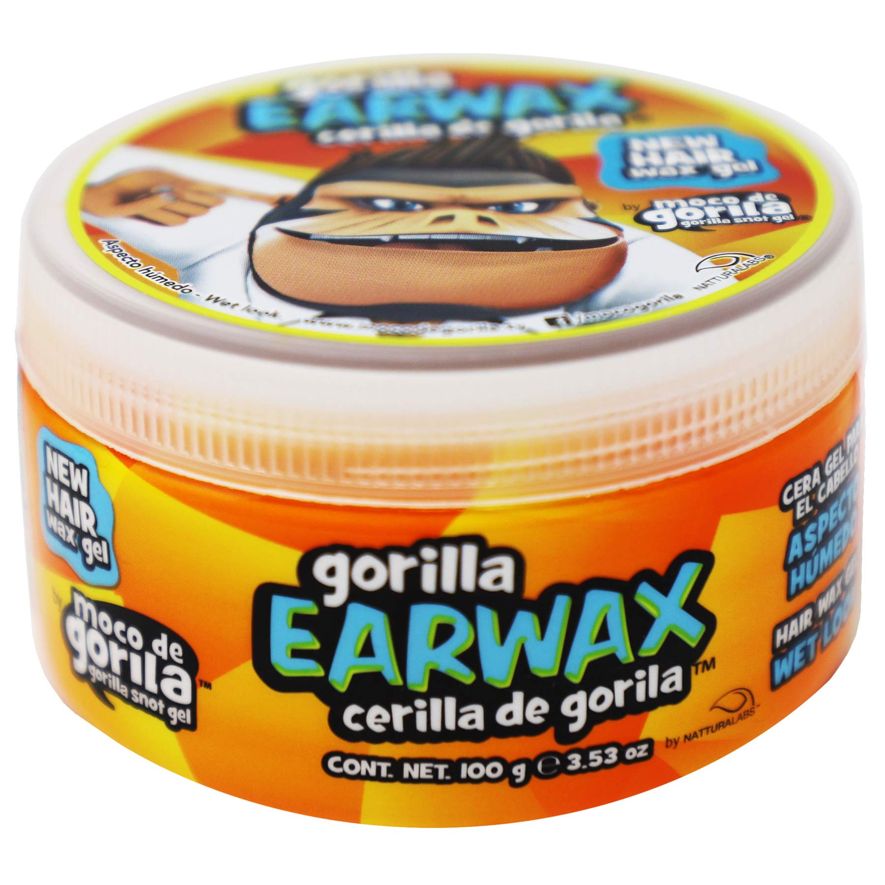 Moco de Gorila, Gorilla Earwax, Hair Wax Gel, Hair Styling Wax, Trendy Hairstyle, Superior Control, Long-Lasting Hold, 2-Pack of 3.53 Oz, 2 Jars. 4