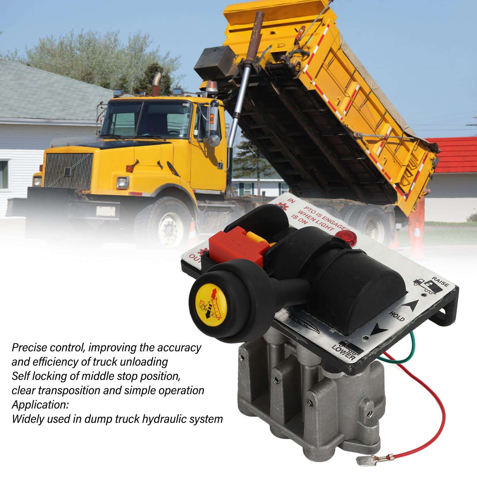 Keenso Proportional Slow Down Control Switch, Proportional Control Valves with PTO Switch Slow Down Tipper Switch for Hydraulic System Dump Truck 5