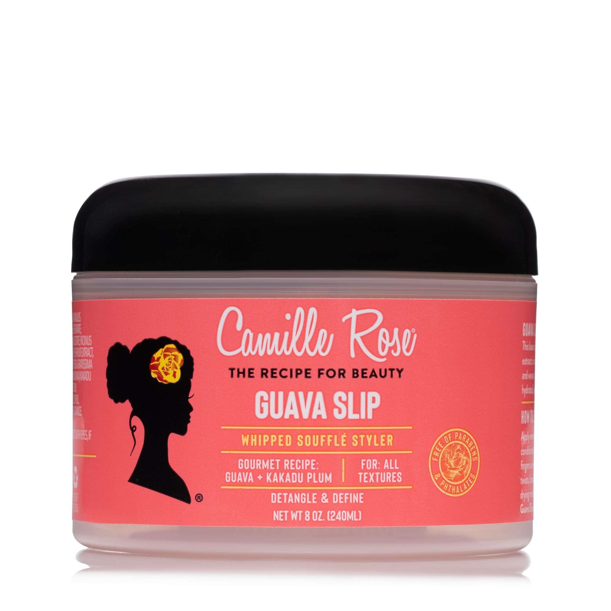 Camille Rose Guava Whipped Hair Styling Cream, with Kakadu Plum & Shea Butter to Detangle, Control Frizz & Define Strands, for All Hair Textures, 8 oz 1