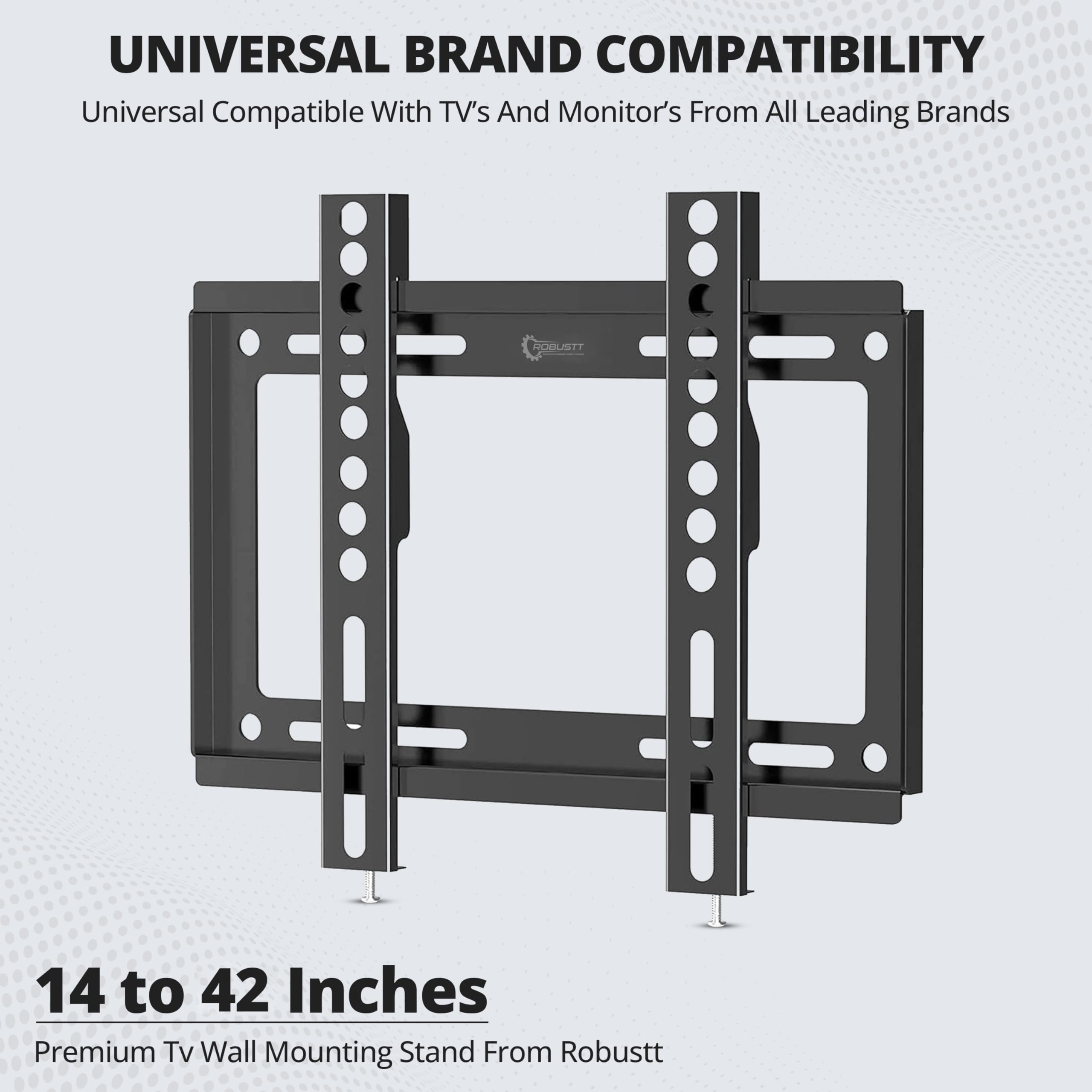 Heavy Duty TV Wall Mount Bracket for 14-42 inch LED/LCD/Plasma & Smart Screens Universal Fixed Stand | Strong & Durable Mounting Bracket (Pack of 2) 5