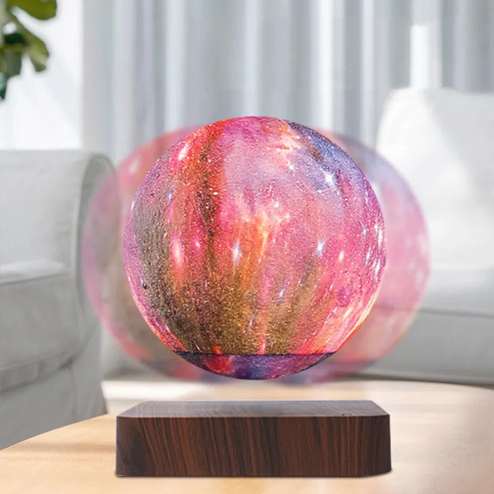 ZSUXKPJGD Maglev Galaxy Planet Lamp, Colorful Dream Creative Atmosphere lamp Home Warm Ornament Decoration, Base Length, Width, Height 5.2 inches * 5.2 inches * 1.1 inches 5