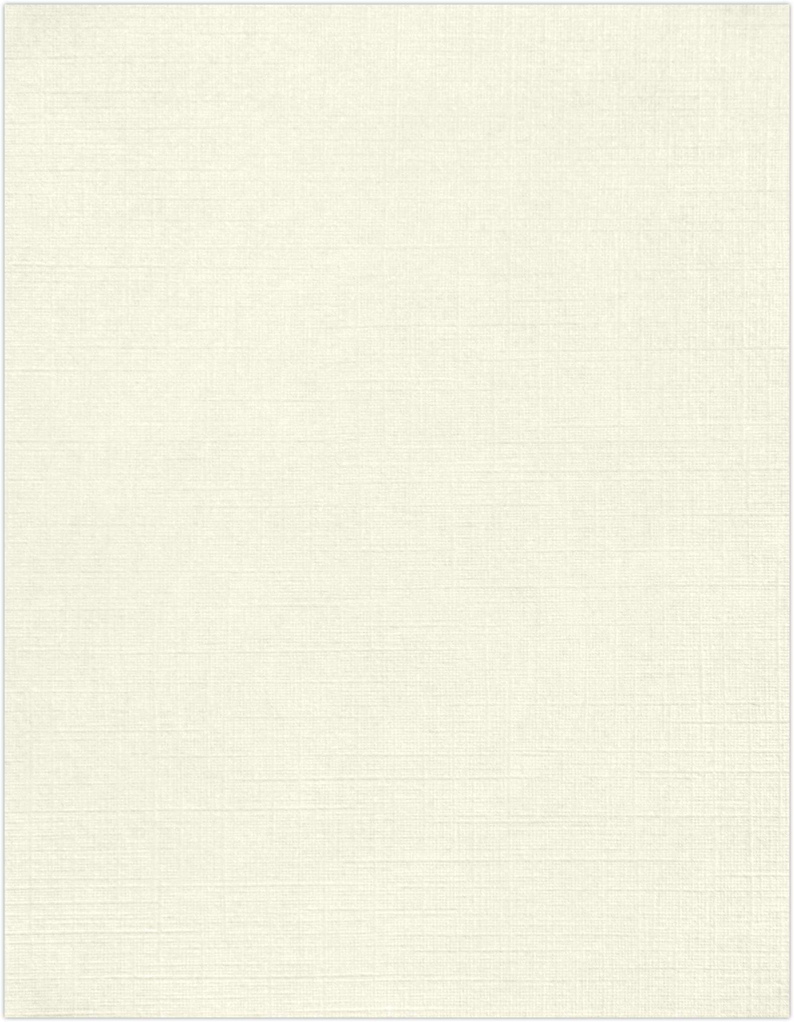 LUXPaper 8.5" x 11" Classic Linen Paper | Letter Size | Natural White | 24lb Paper (70lb. Text) | 50 Qty 1