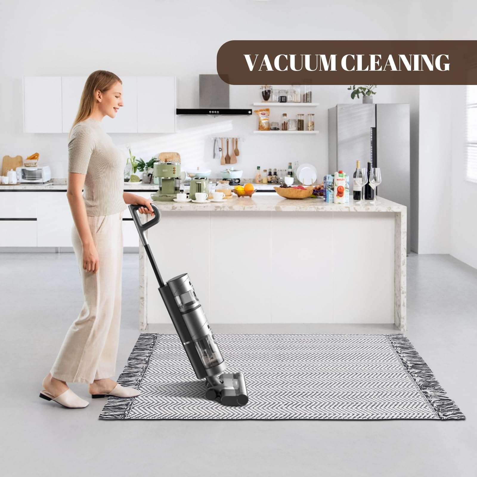 Sainthinn Rugs for Living Room, Modern Versatile Living Room Rug, Woven Rugs for Bedroom with Hand Knotted Tassels, Anti-Shedding Bedroom Rug with Firm Edges, 3x5 Rug for Living Rooms, Dining Rooms 5