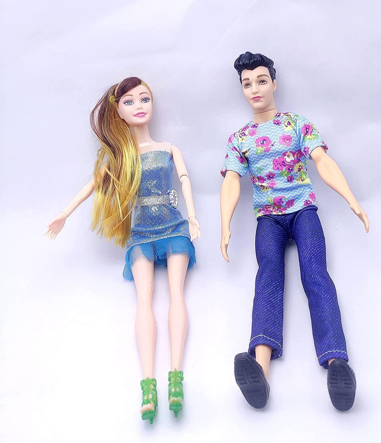 Barodian's Beautiful Boy & Girl Doll Set - Multicolor Lovely Couple Dolls for Kids, Pretend Play 3