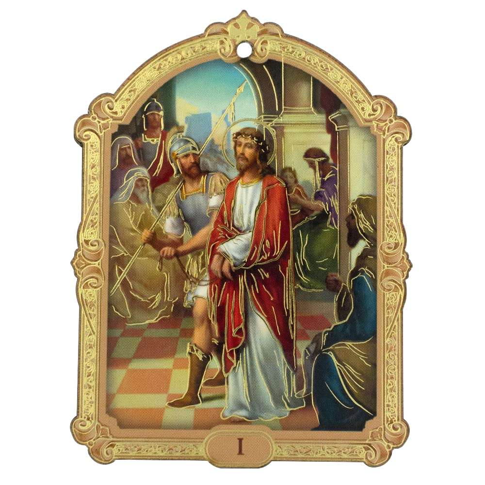 Stations of The Cross Plaques | 3.75" Tall | Lenton Decor and Devotional | Catholic Christian Classrooms, Home, and Church | Includes 16 Plaques Depicting the Crucifixion and Resurrection of Jesus 5