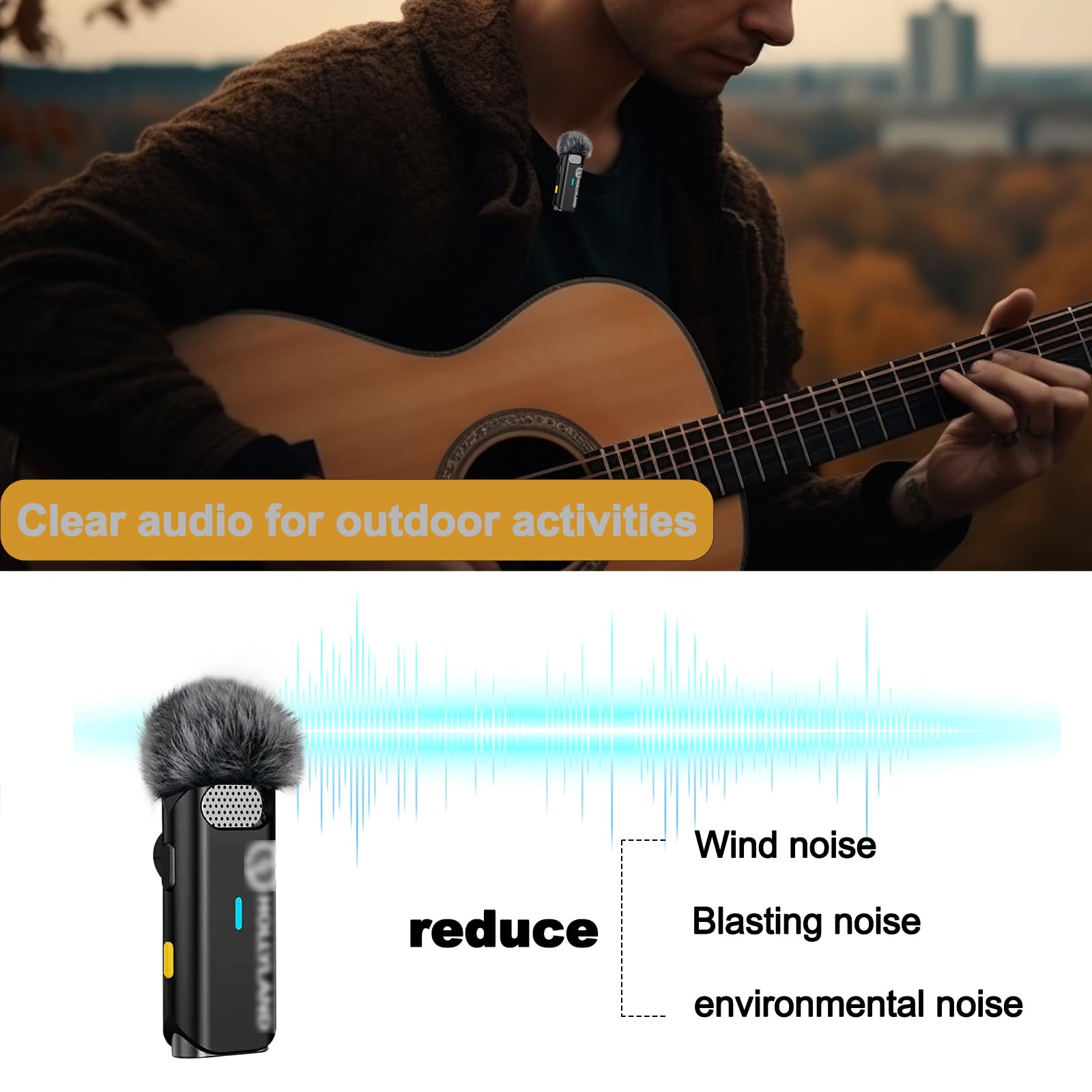 2-Pack Windscreens Fit for Hollyland Lark M1,Charcoal Gray Wind Muffler Covers for Noise Reduction, Charcoal Gray Fur Deadcat Windjammer for Lark M1 Lavalier Microphone - Black 5